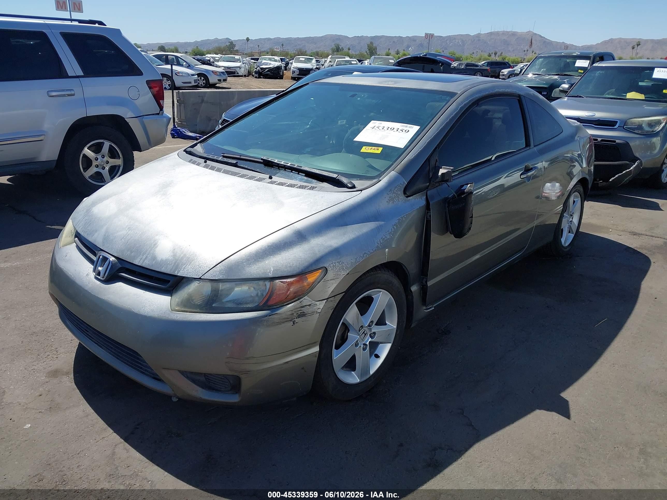2006 Honda Civic Ex Gray vin: 2HGFG11876H506804