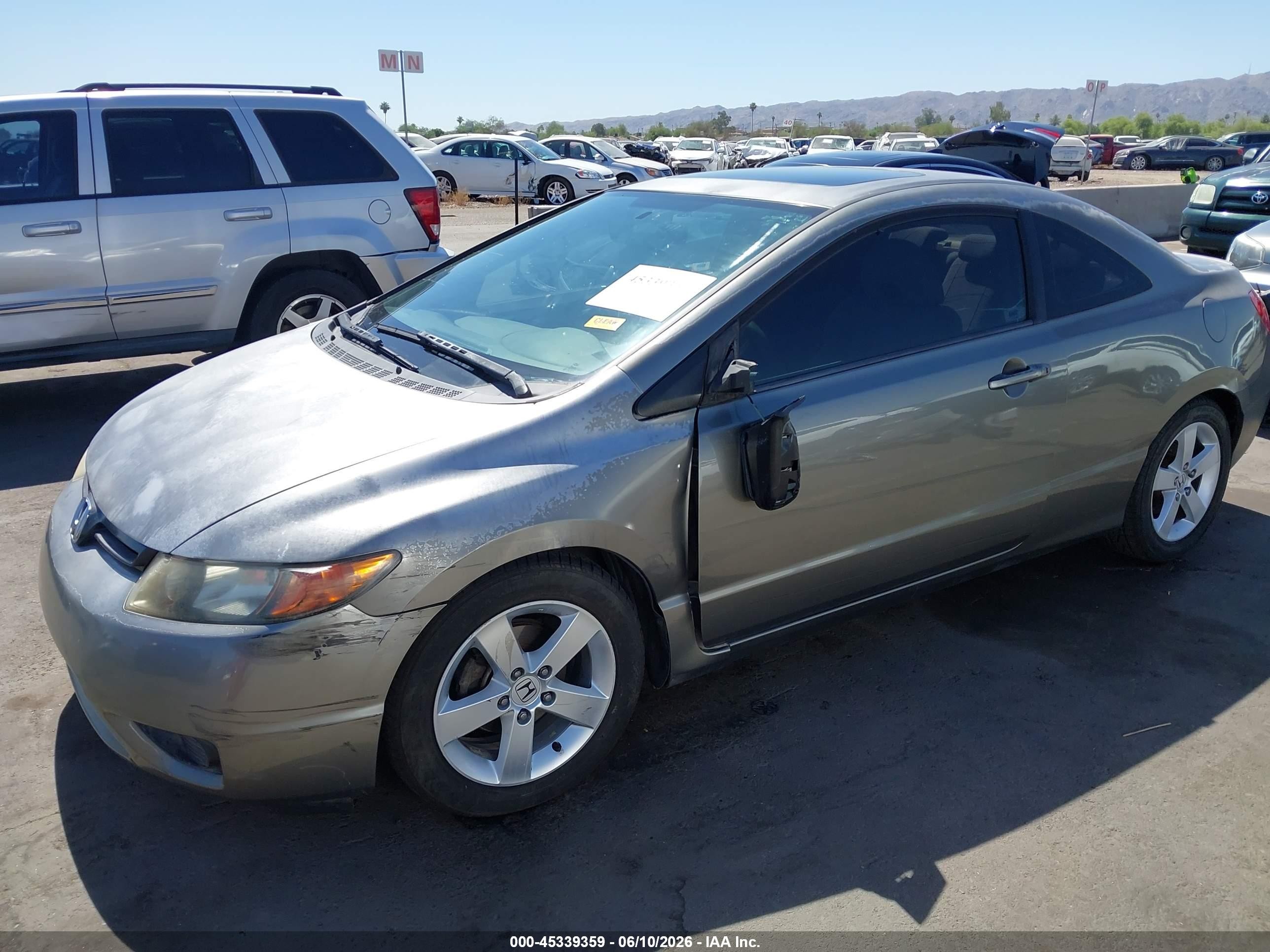 2006 Honda Civic Ex Gray vin: 2HGFG11876H506804