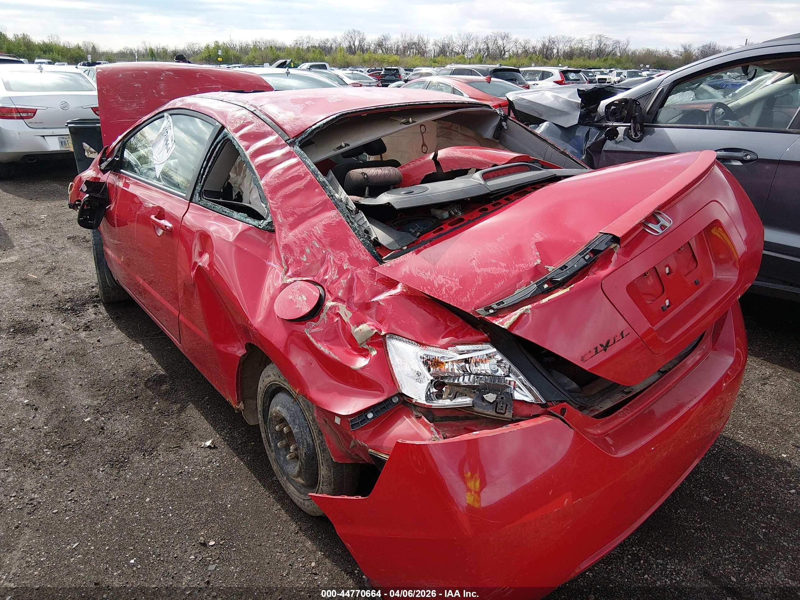 2007 Honda Civic Ex Red vin: 2HGFG11877H581505