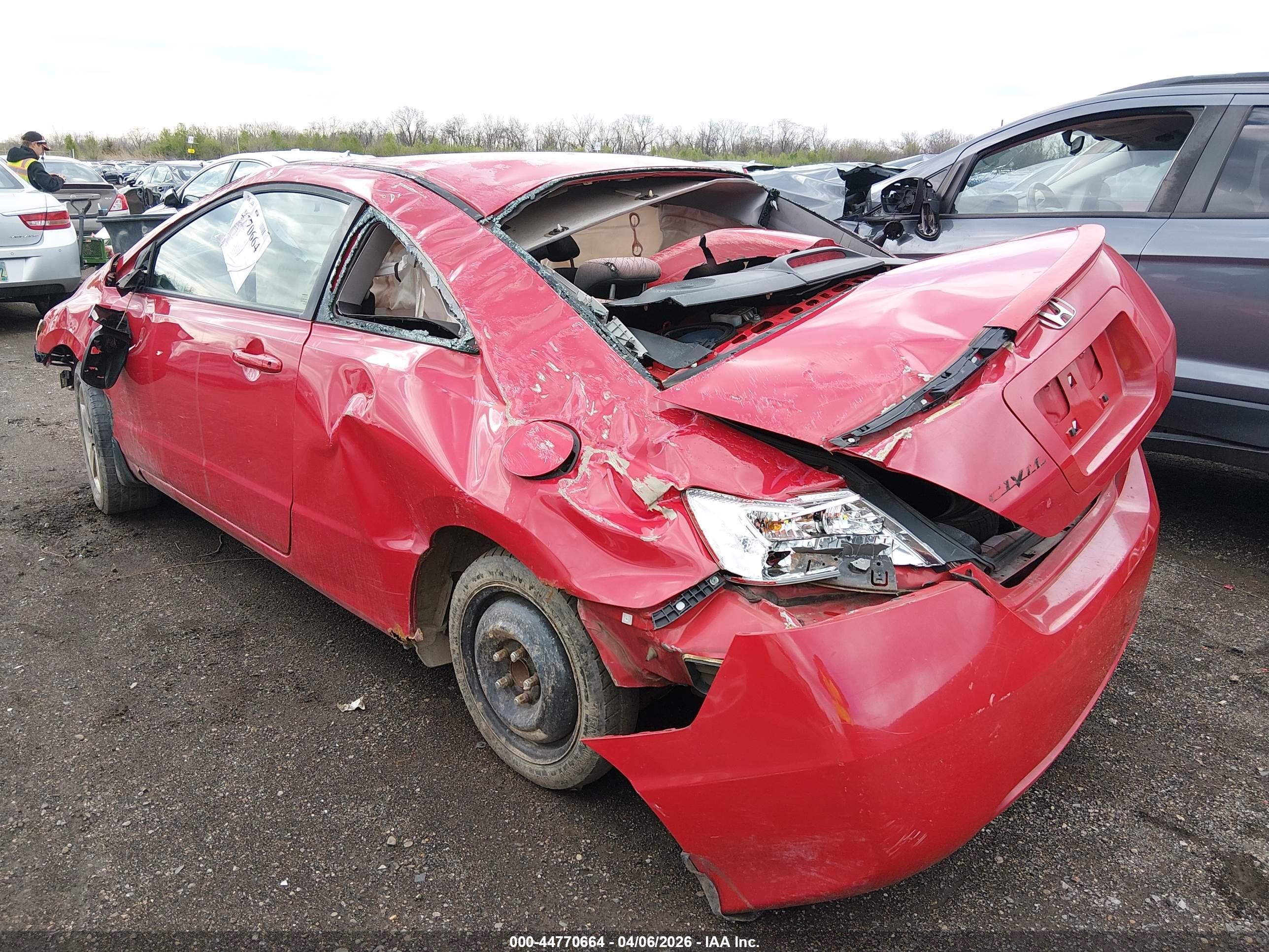 2007 Honda Civic Ex Red vin: 2HGFG11877H581505