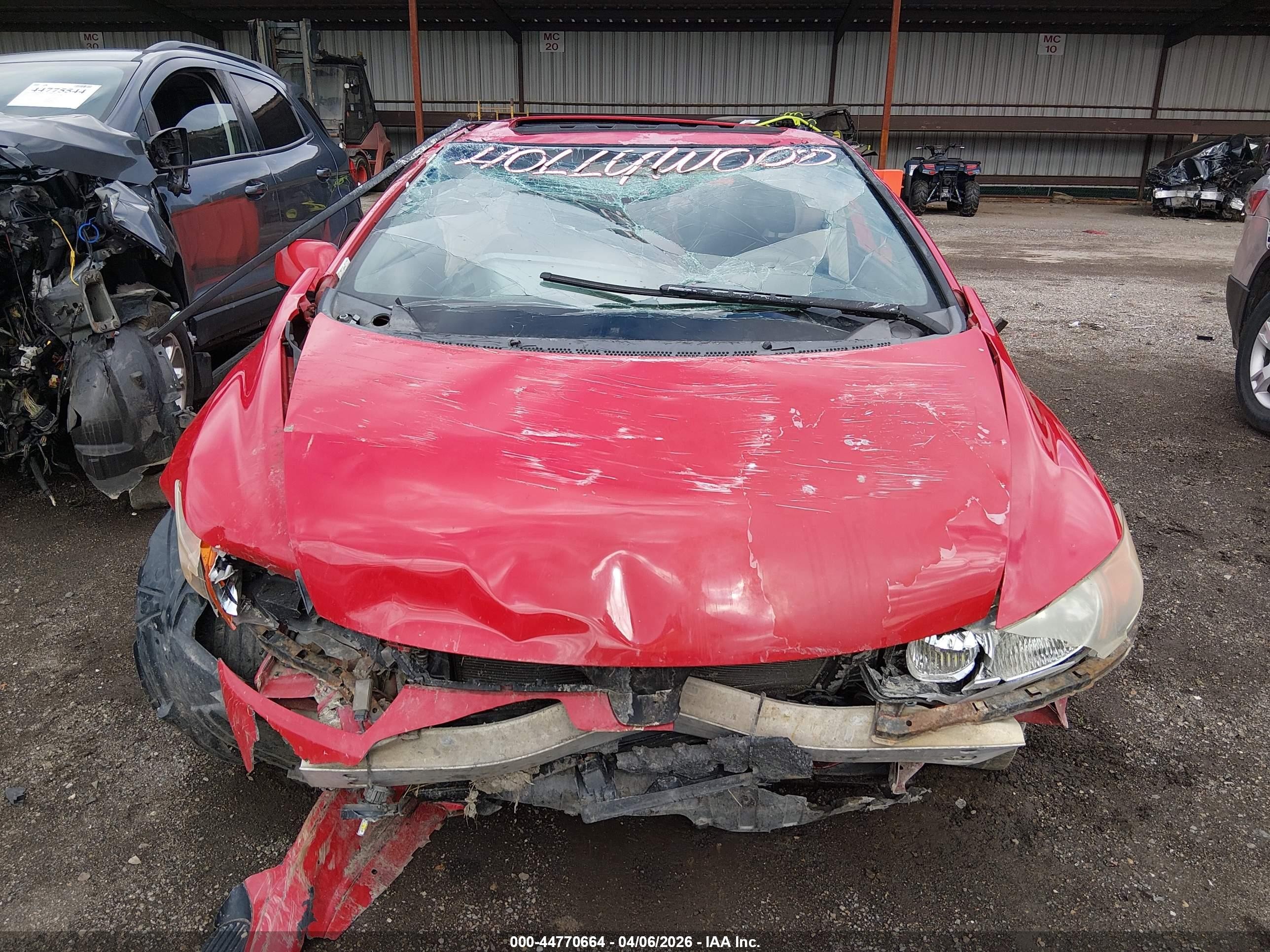 2007 Honda Civic Ex Red vin: 2HGFG11877H581505