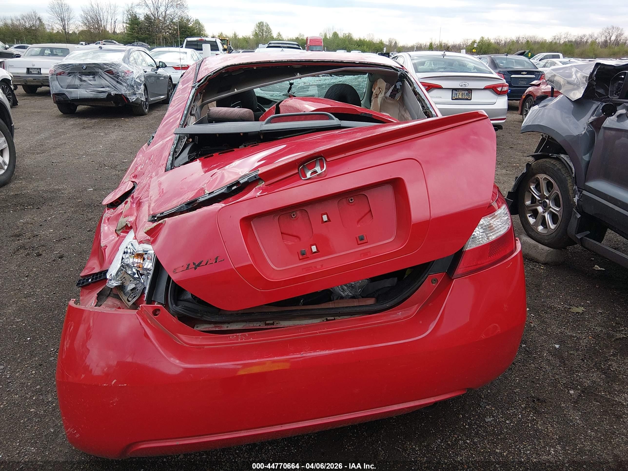 2007 Honda Civic Ex Red vin: 2HGFG11877H581505