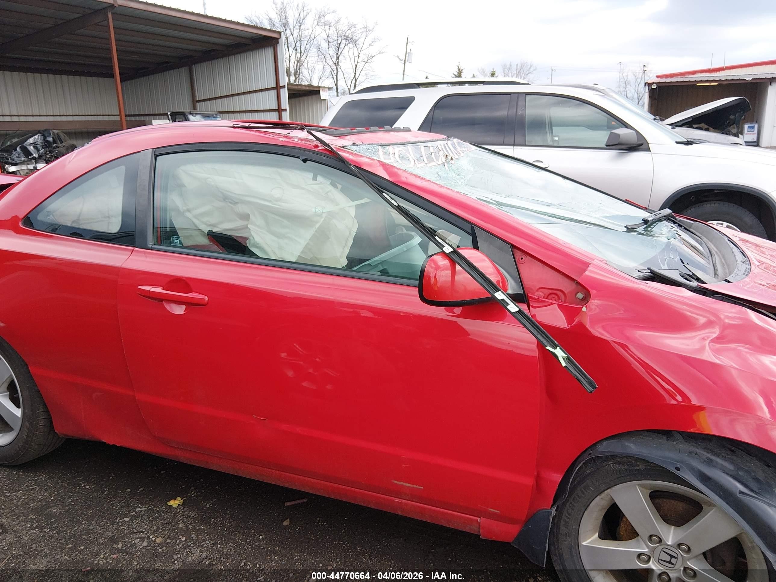 2007 Honda Civic Ex Red vin: 2HGFG11877H581505