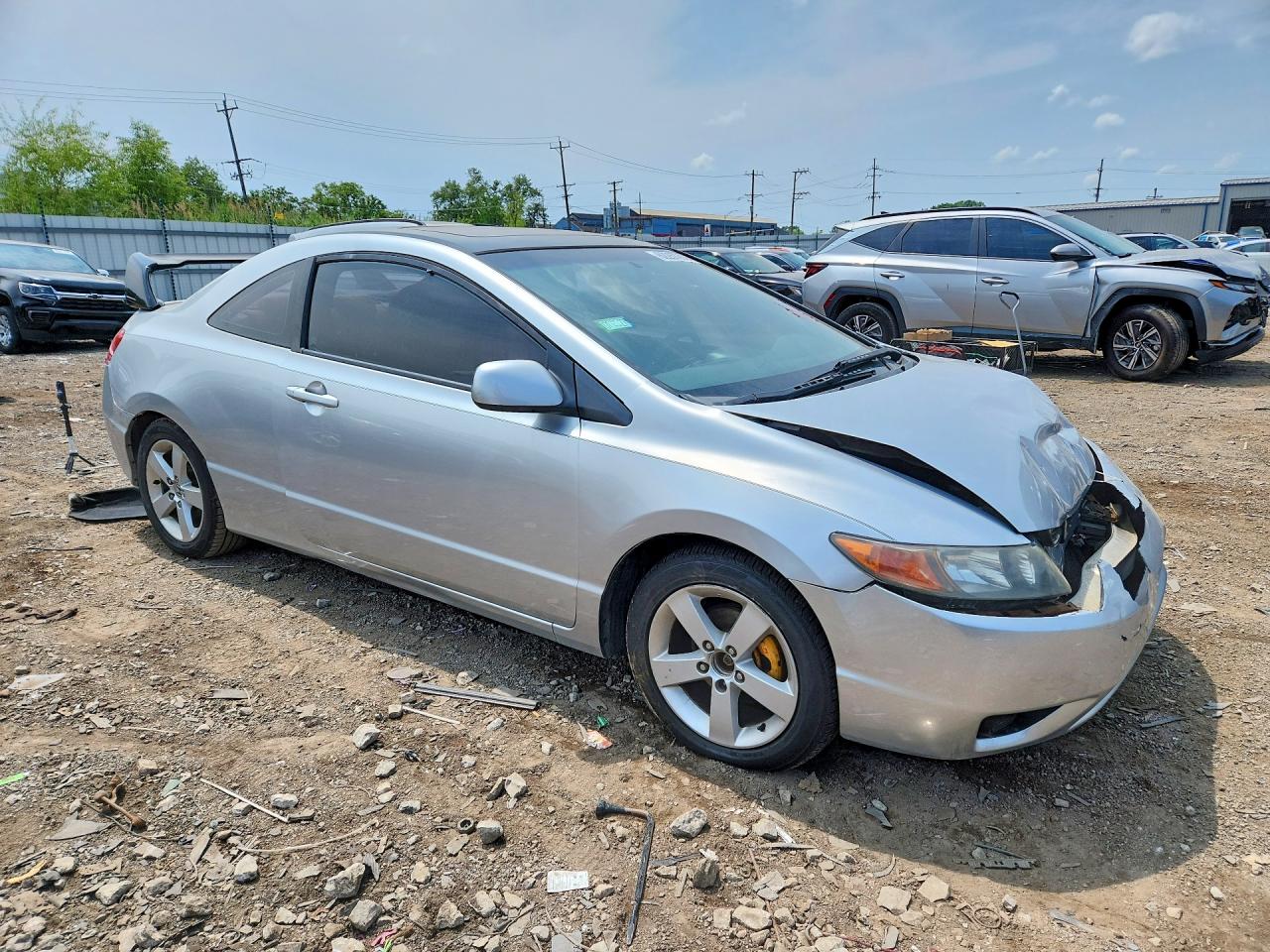 2007 Honda Civic Ex Silver vin: 2HGFG11887H567466