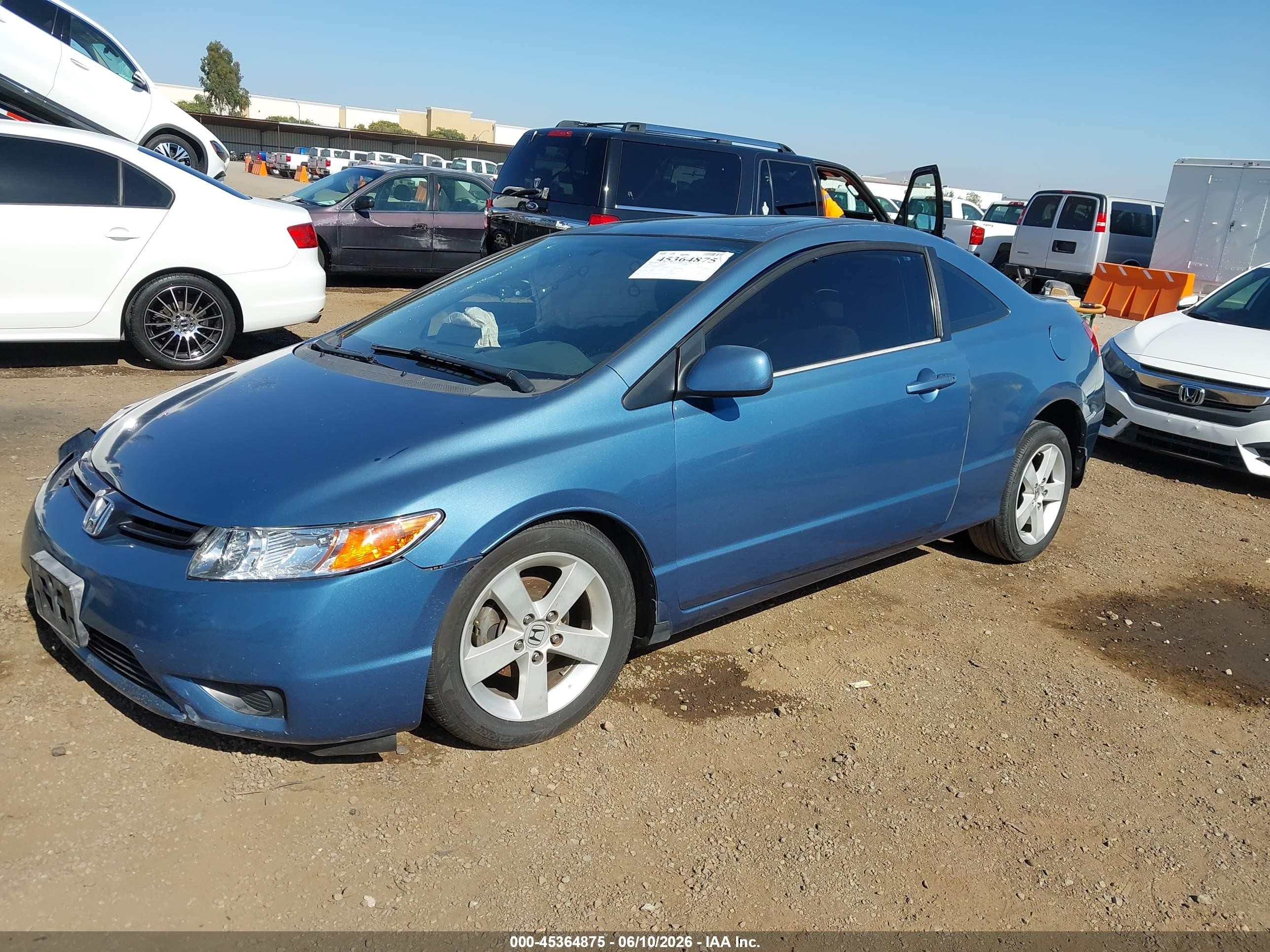 2006 Honda Civic Ex Blue vin: 2HGFG11896H508912