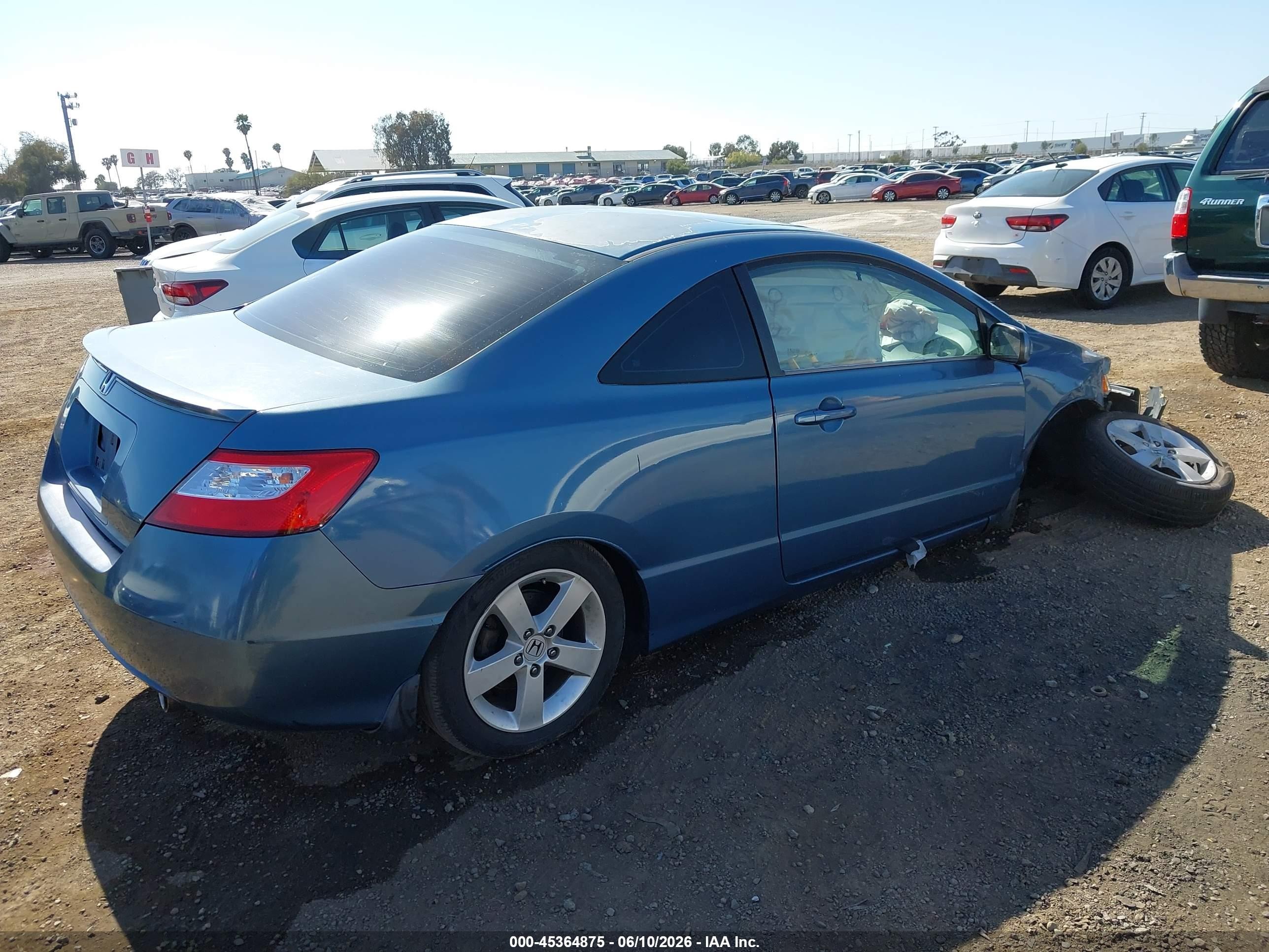 2006 Honda Civic Ex Blue vin: 2HGFG11896H508912