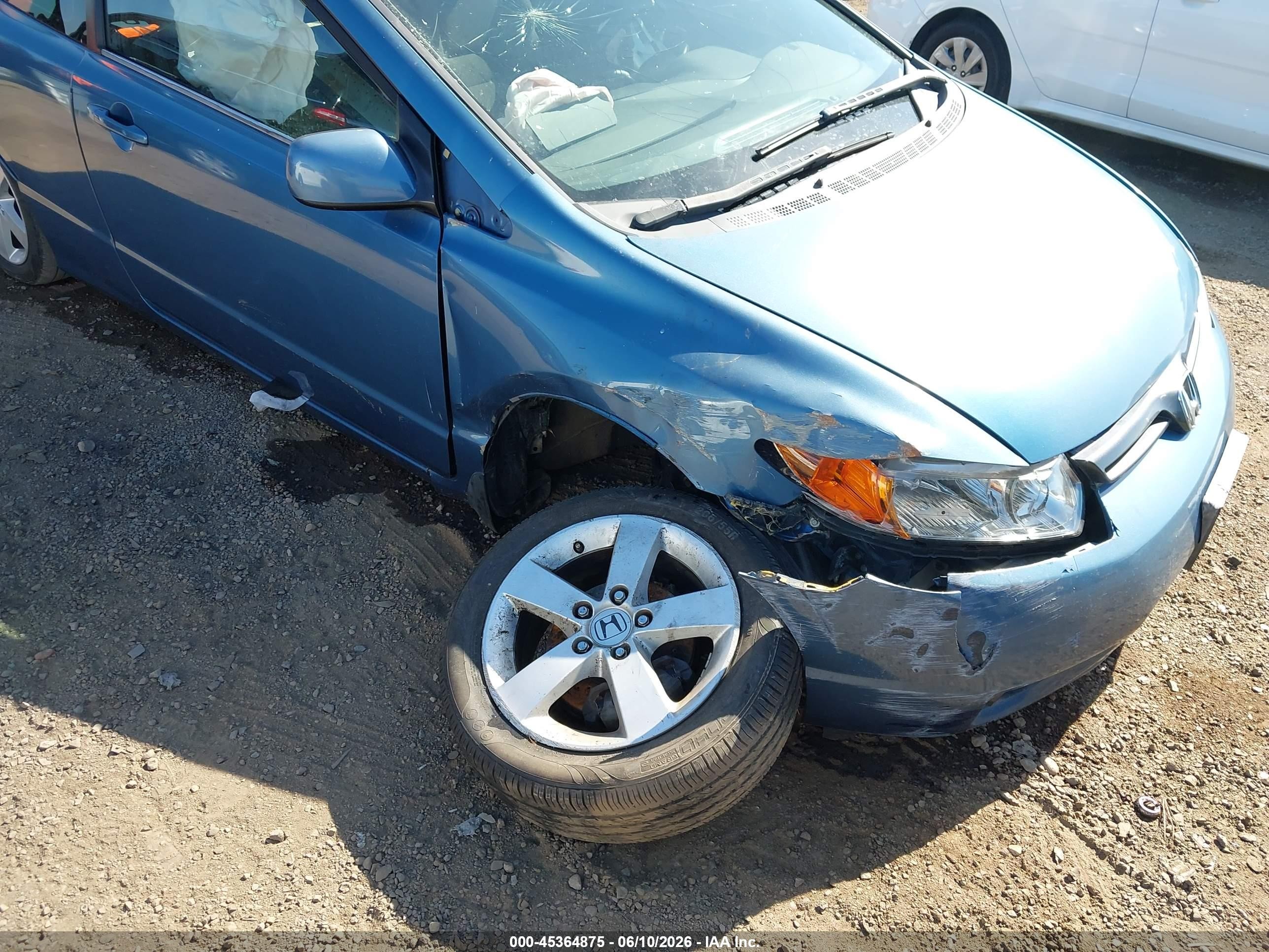2006 Honda Civic Ex Blue vin: 2HGFG11896H508912