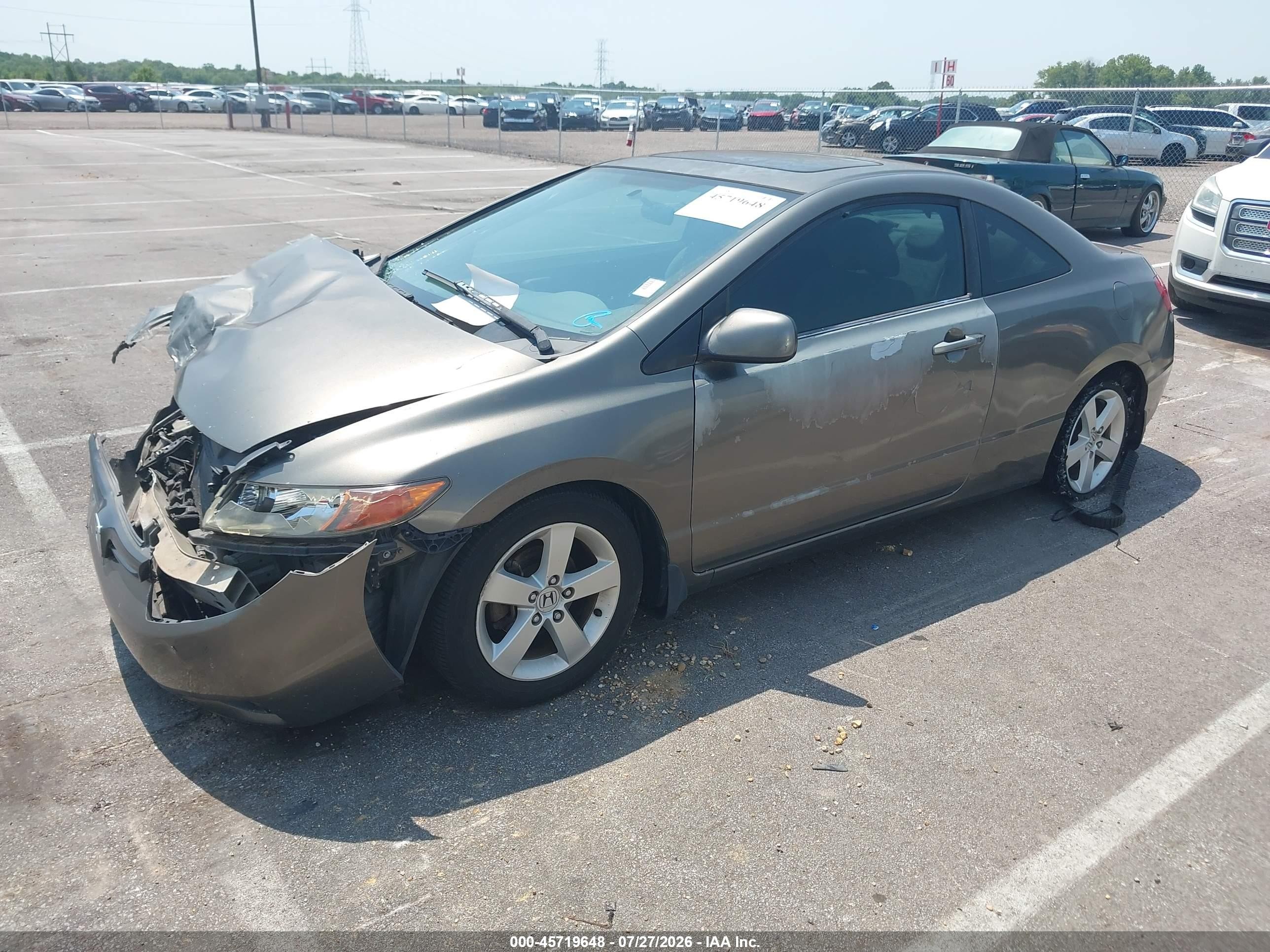 2007 Honda Civic Ex Brown vin: 2HGFG11897H515537
