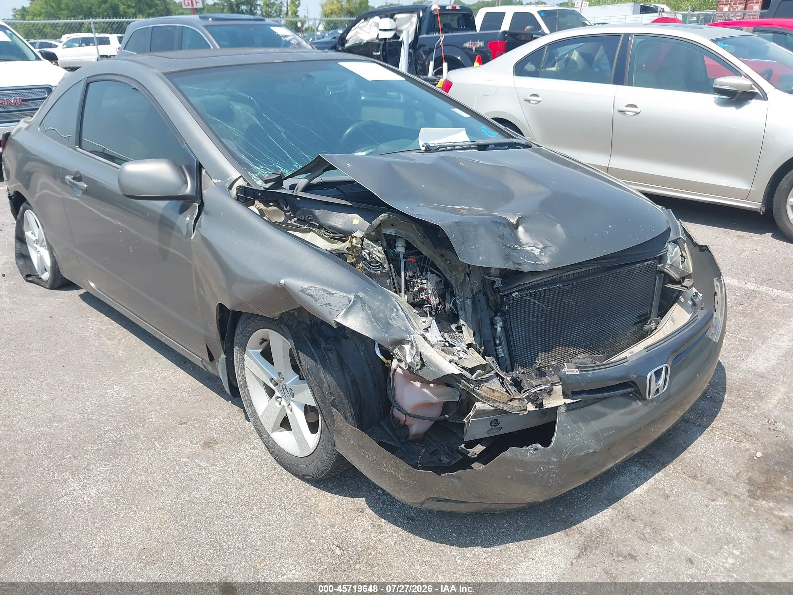 2007 Honda Civic Ex Brown vin: 2HGFG11897H515537