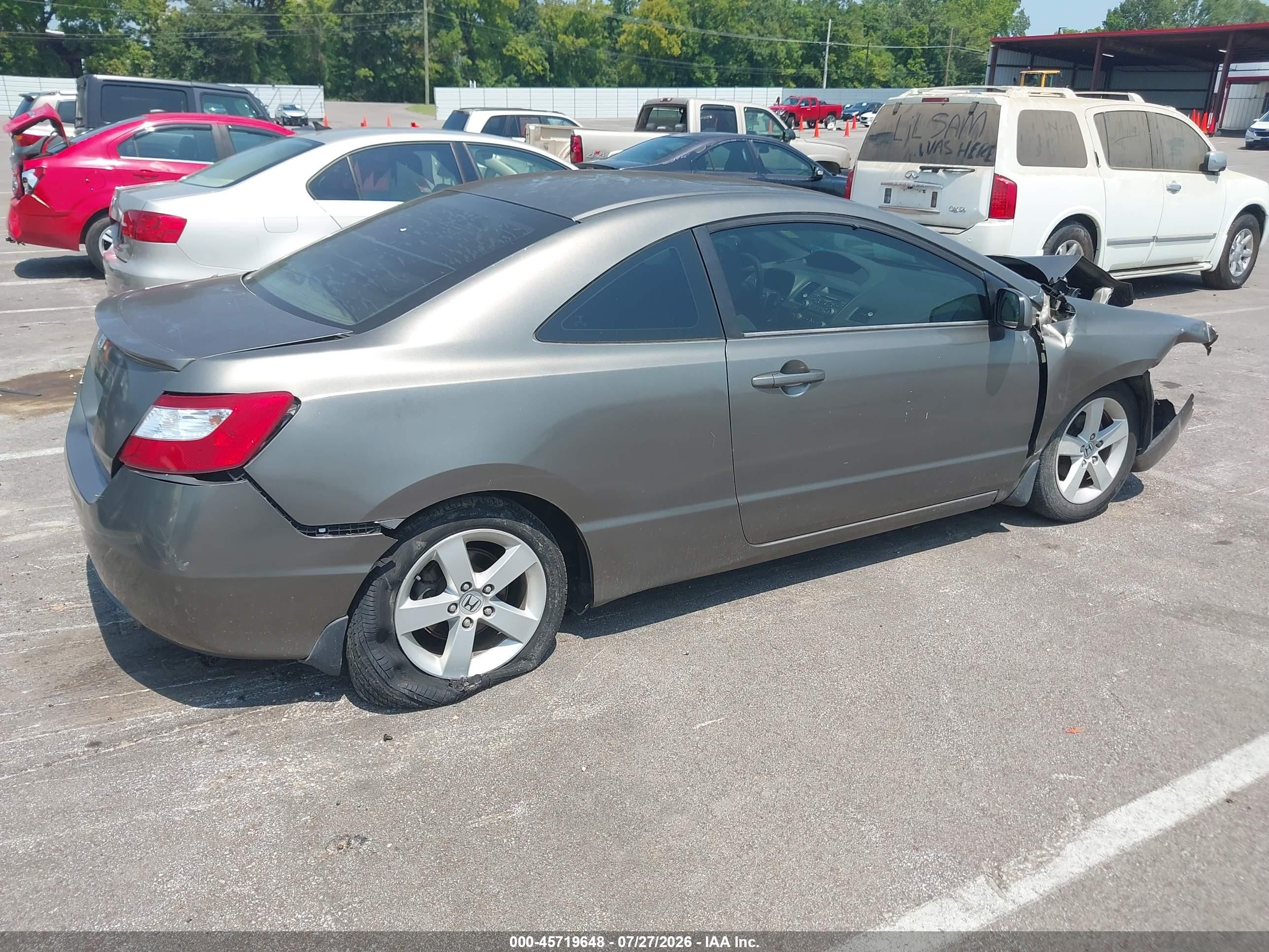 2007 Honda Civic Ex Brown vin: 2HGFG11897H515537