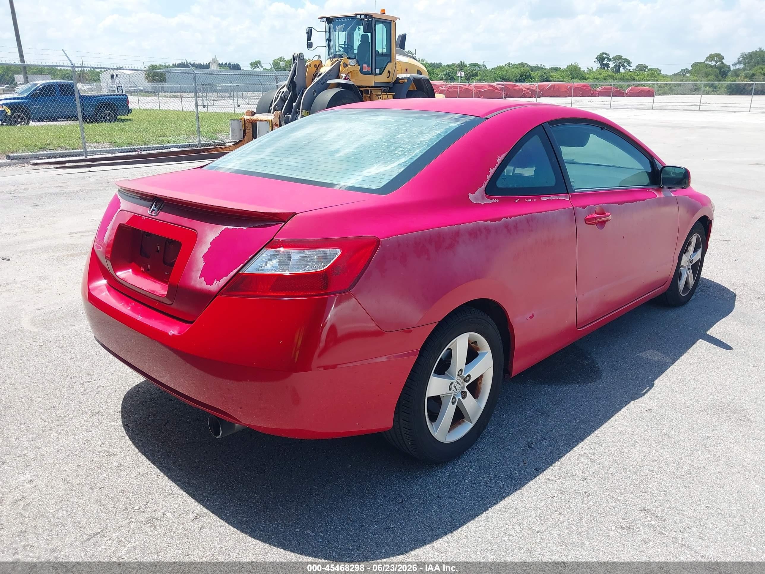 2008 Honda Civic Ex Red vin: 2HGFG11898H530847
