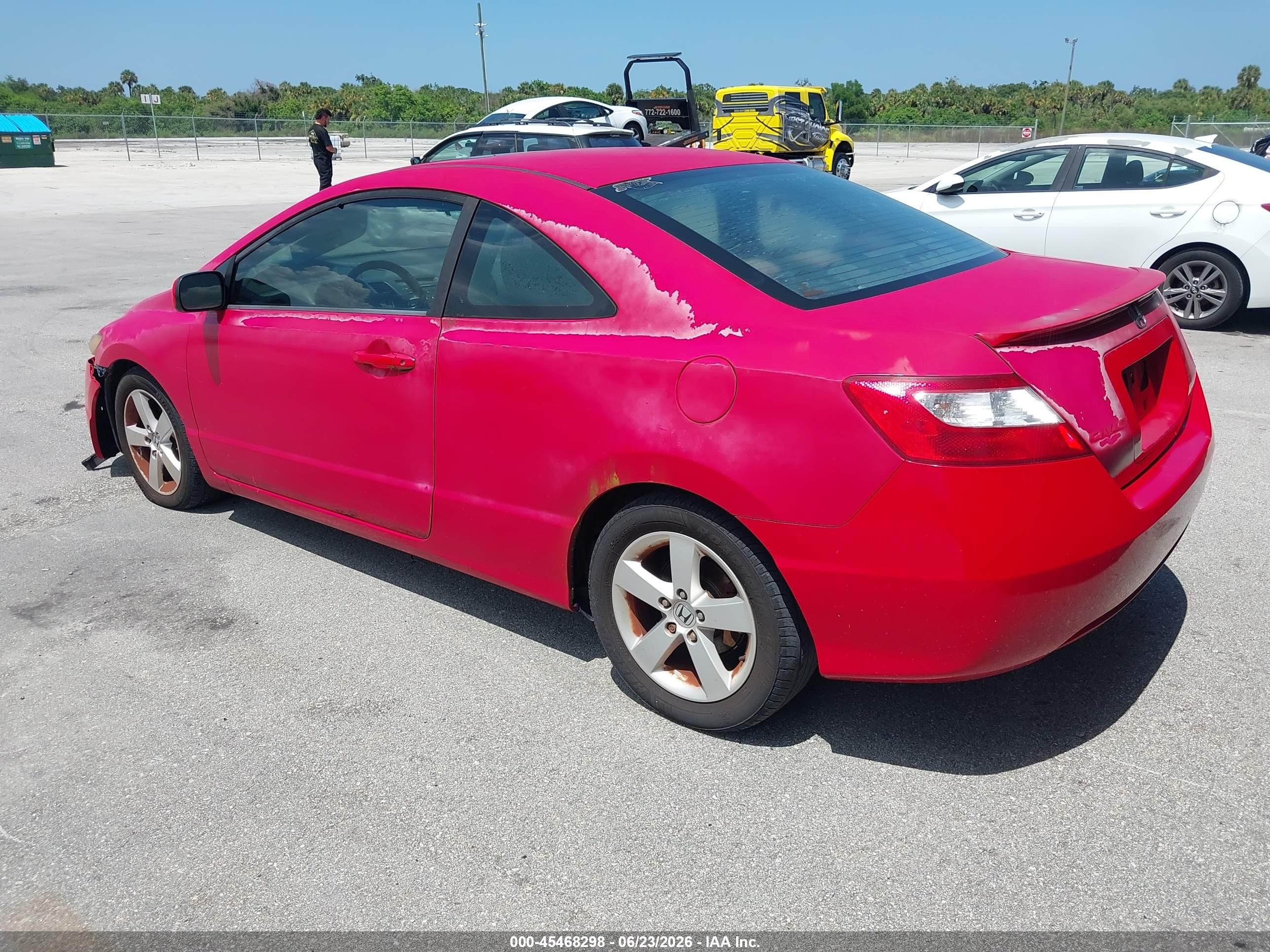 2008 Honda Civic Ex Red vin: 2HGFG11898H530847
