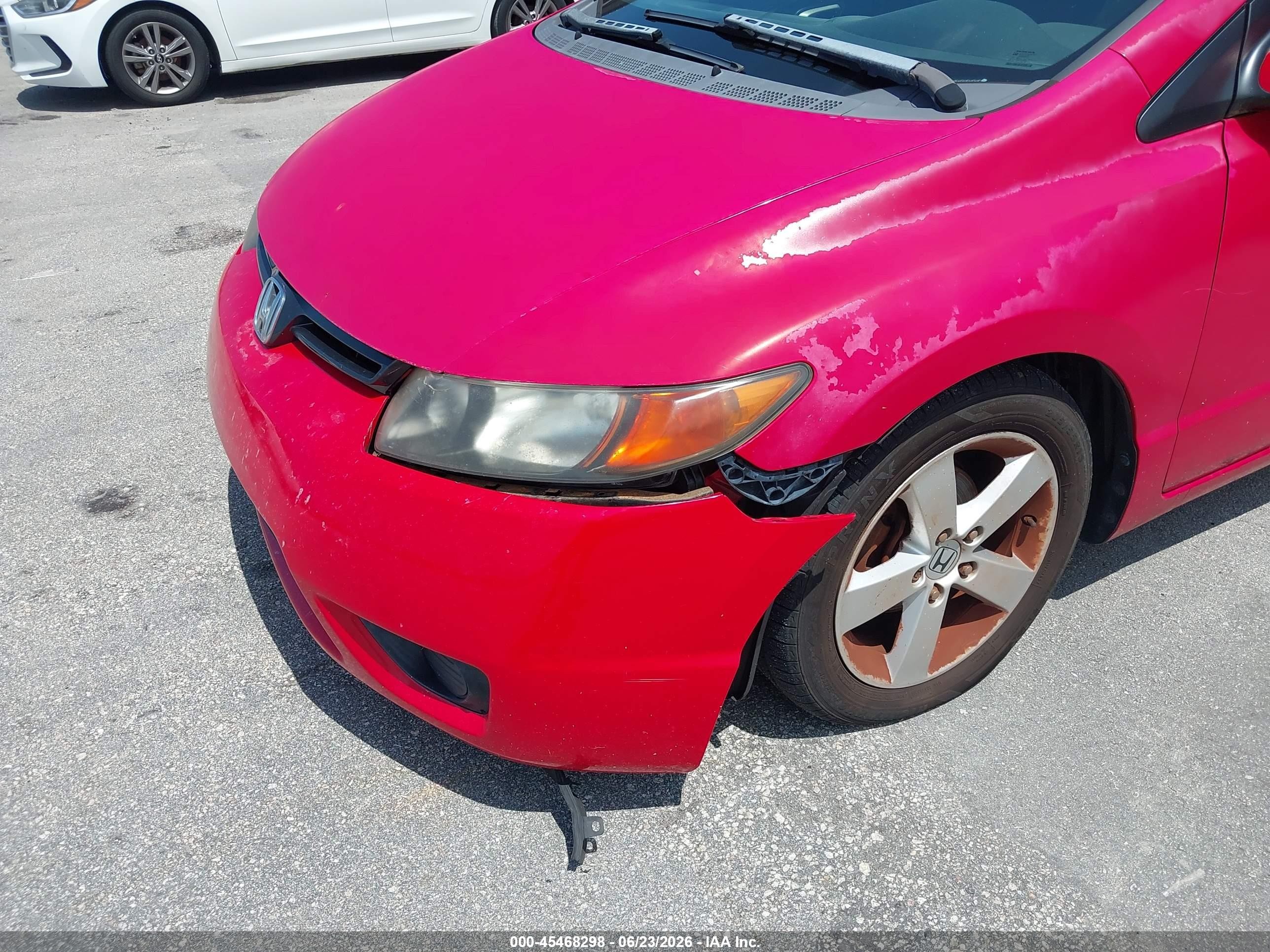 2008 Honda Civic Ex Red vin: 2HGFG11898H530847