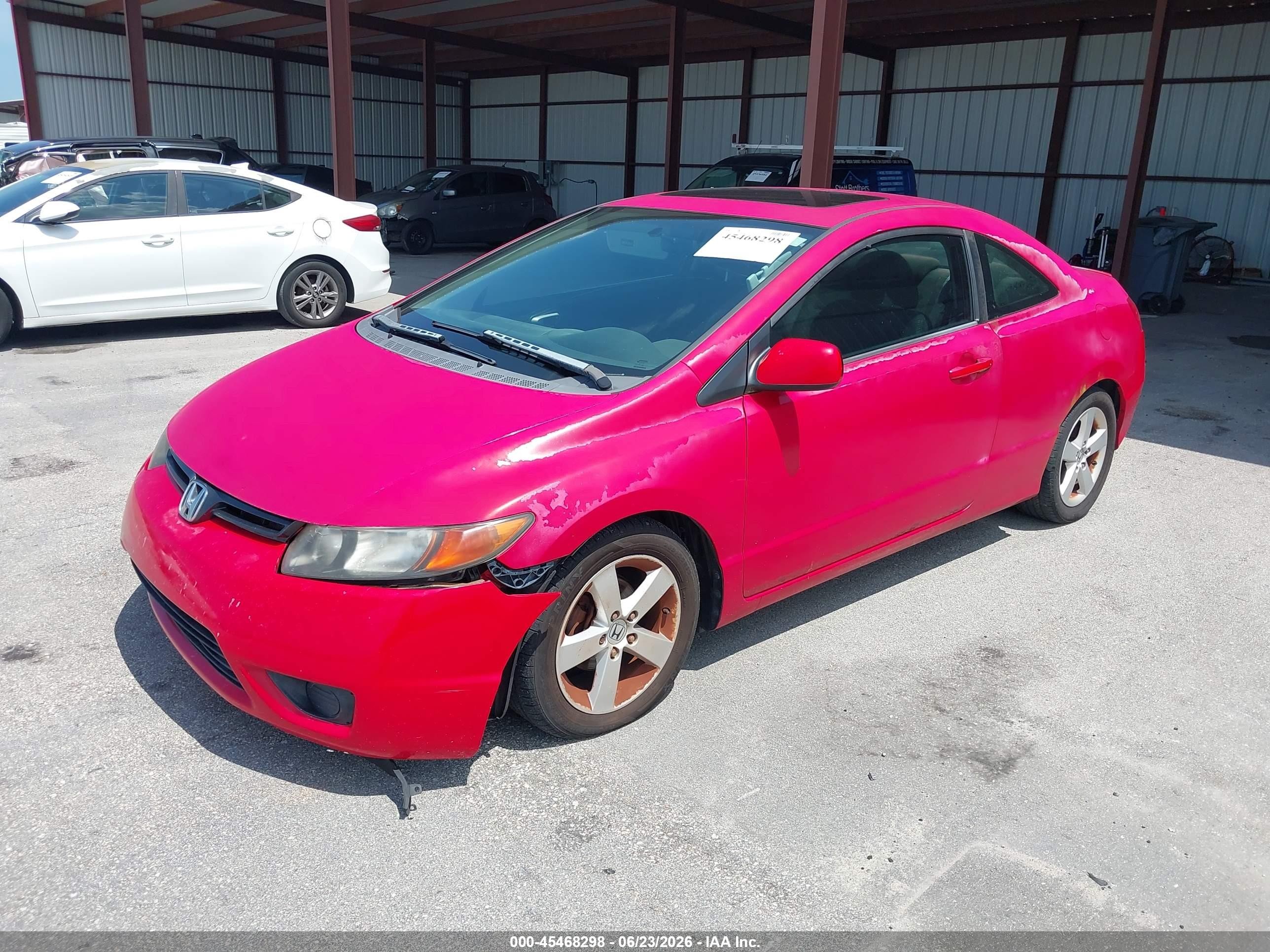 2008 Honda Civic Ex Red vin: 2HGFG11898H530847