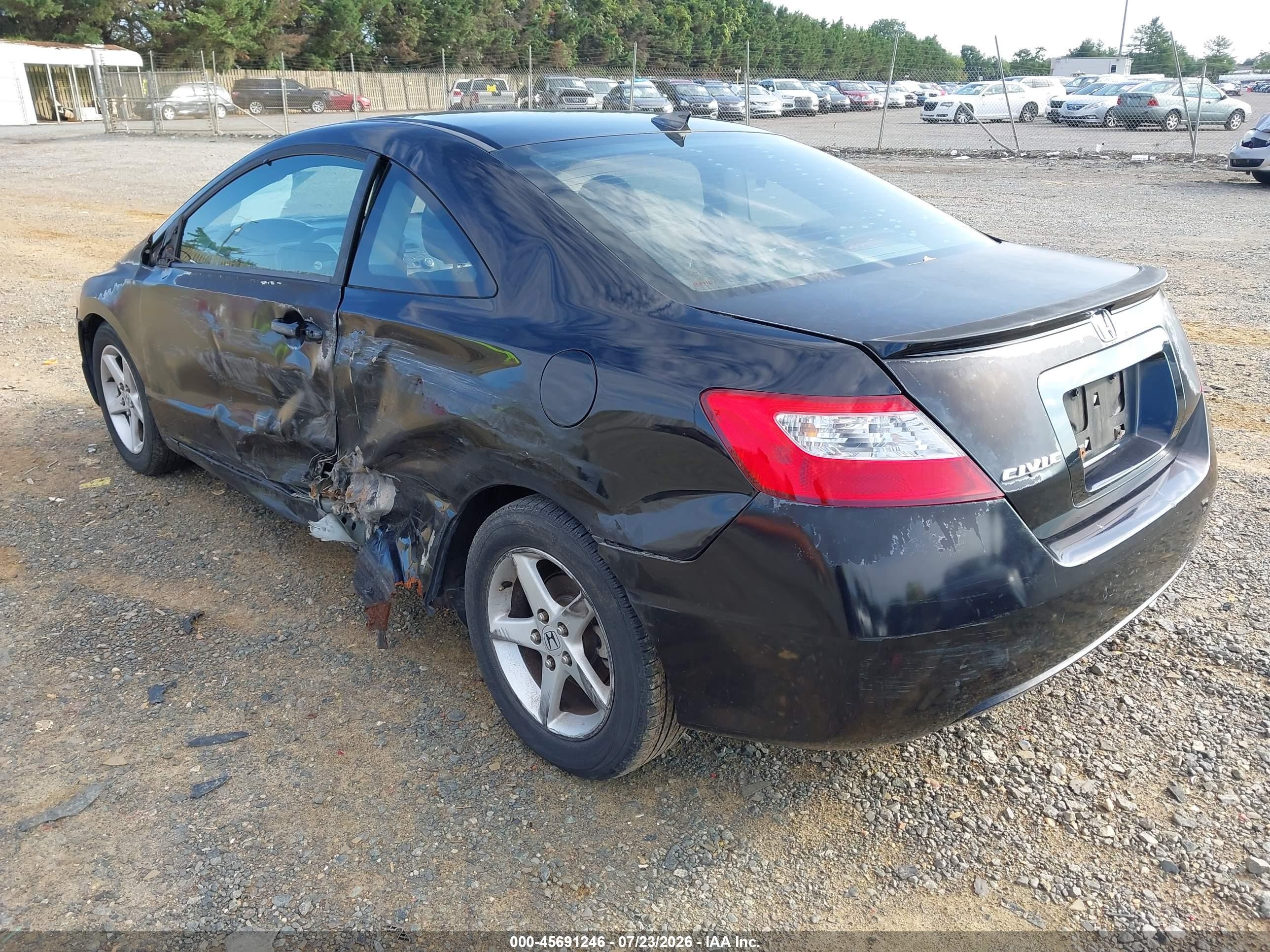 2007 Honda Civic Ex Black vin: 2HGFG118X7H560387