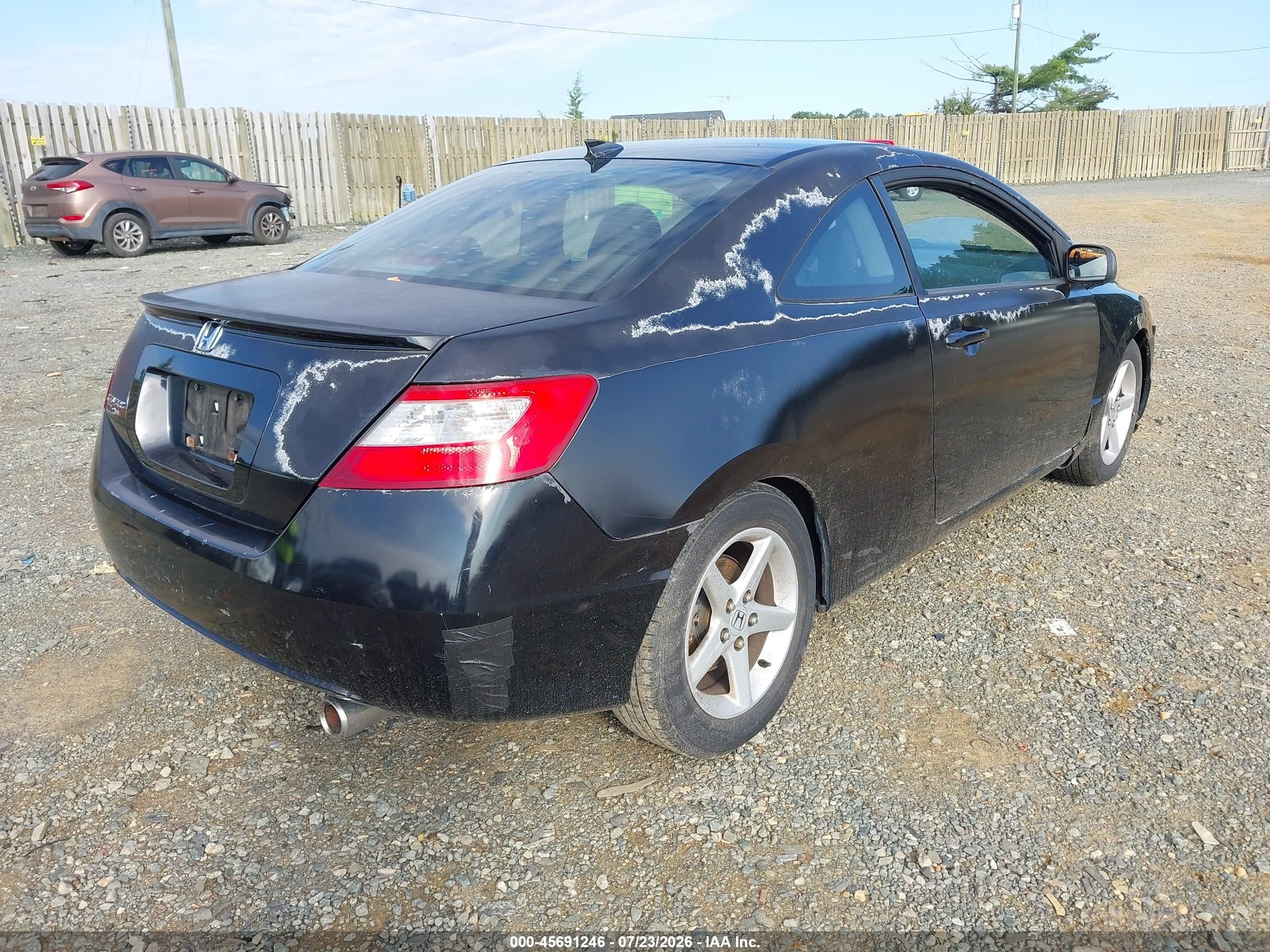 2007 Honda Civic Ex Black vin: 2HGFG118X7H560387