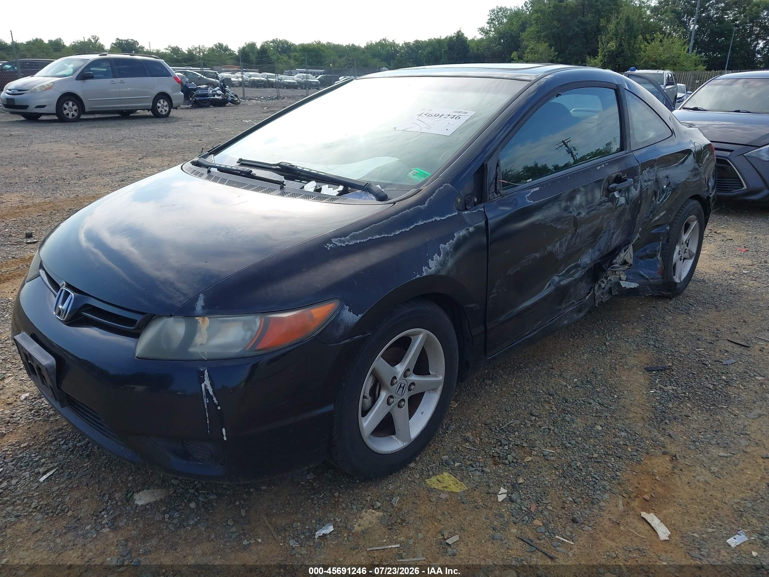 2007 Honda Civic Ex Black vin: 2HGFG118X7H560387