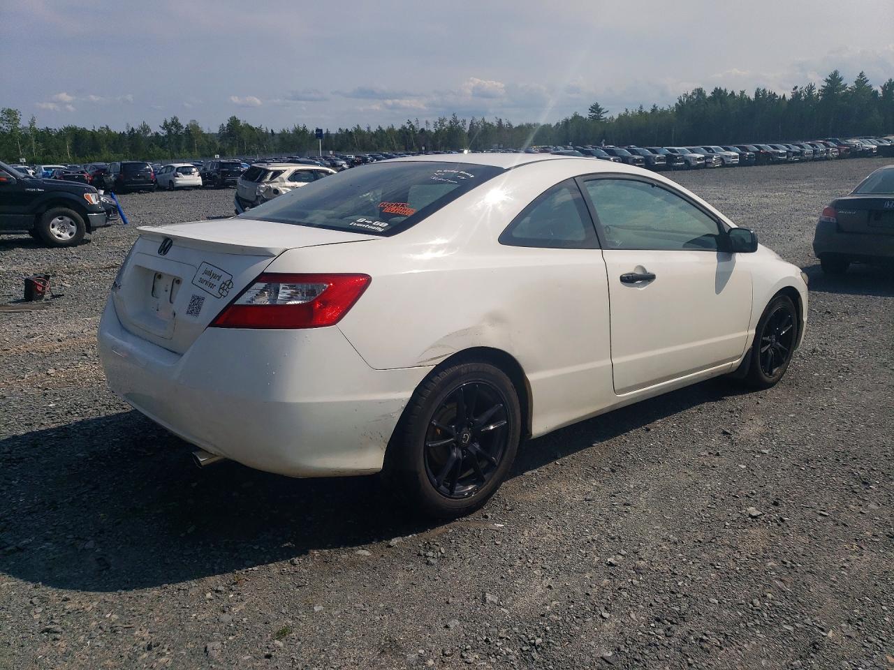 2009 Honda Civic Dx White vin: 2HGFG12279H008536