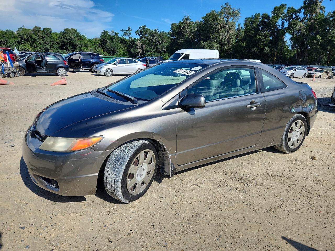 2006 Honda Civic Lx Gray vin: 2HGFG12606H581857