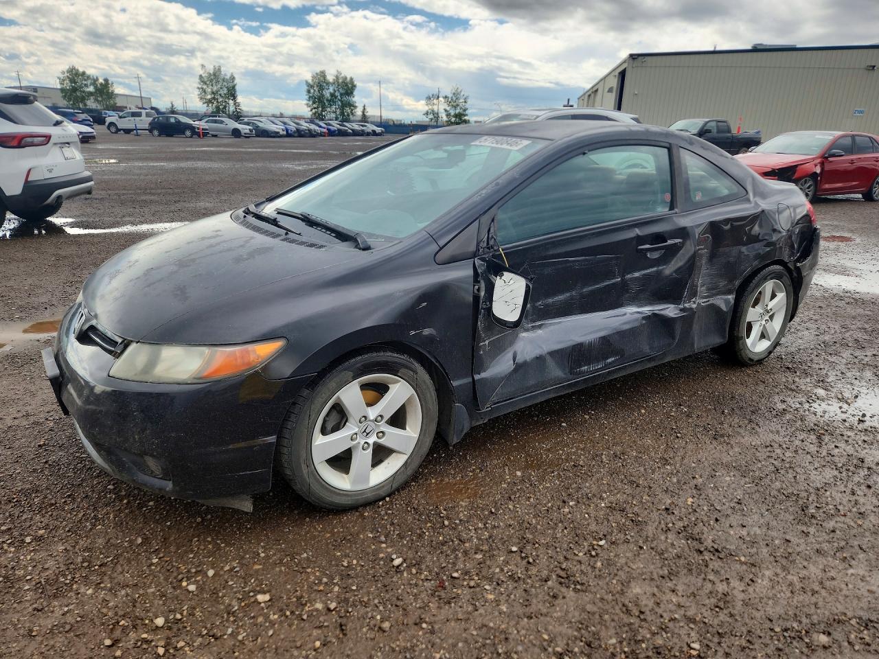 2007 Honda Civic Lx Black vin: 2HGFG12607H011696