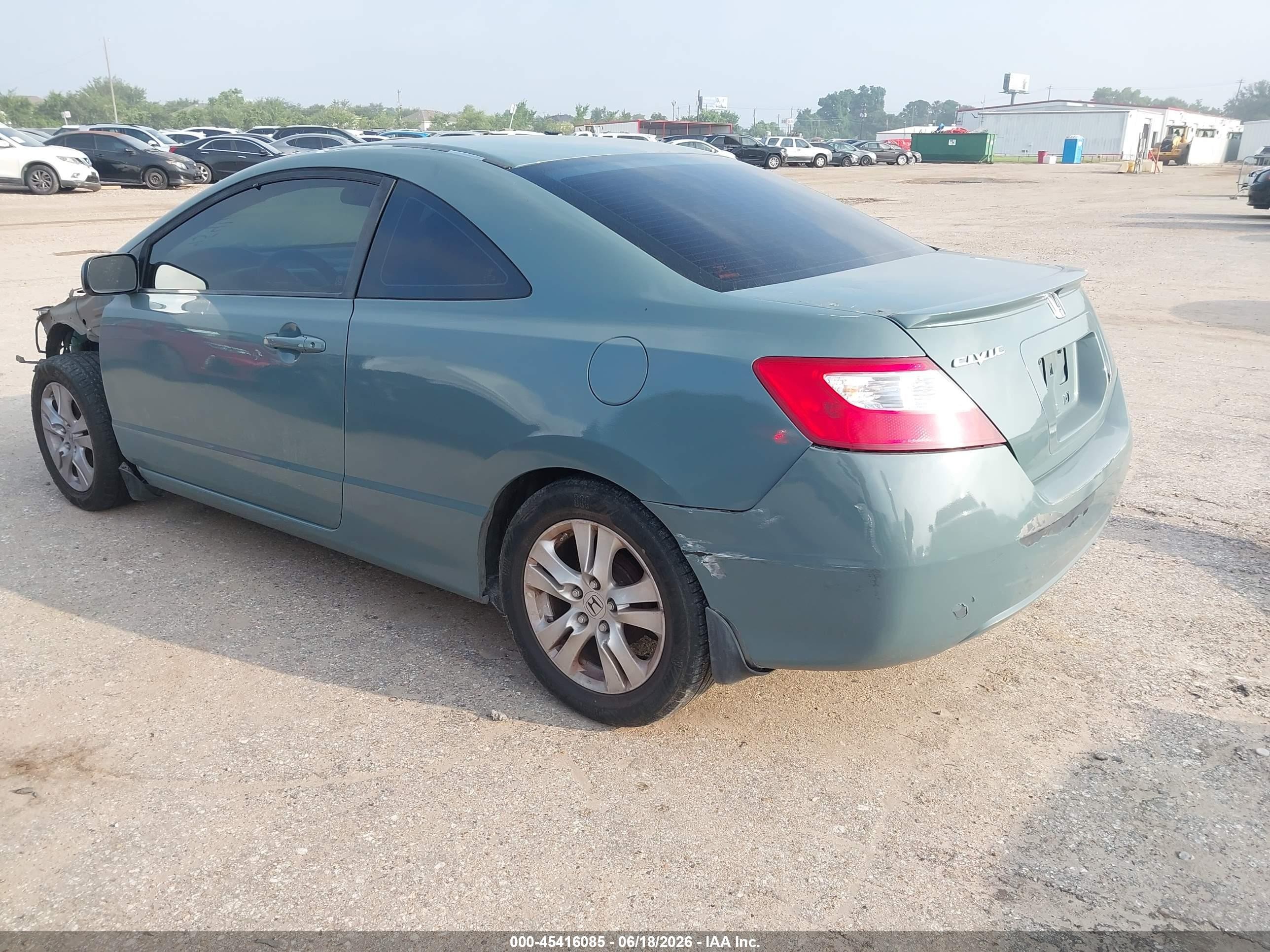 2007 Honda Civic Lx Light Blue vin: 2HGFG12607H538122