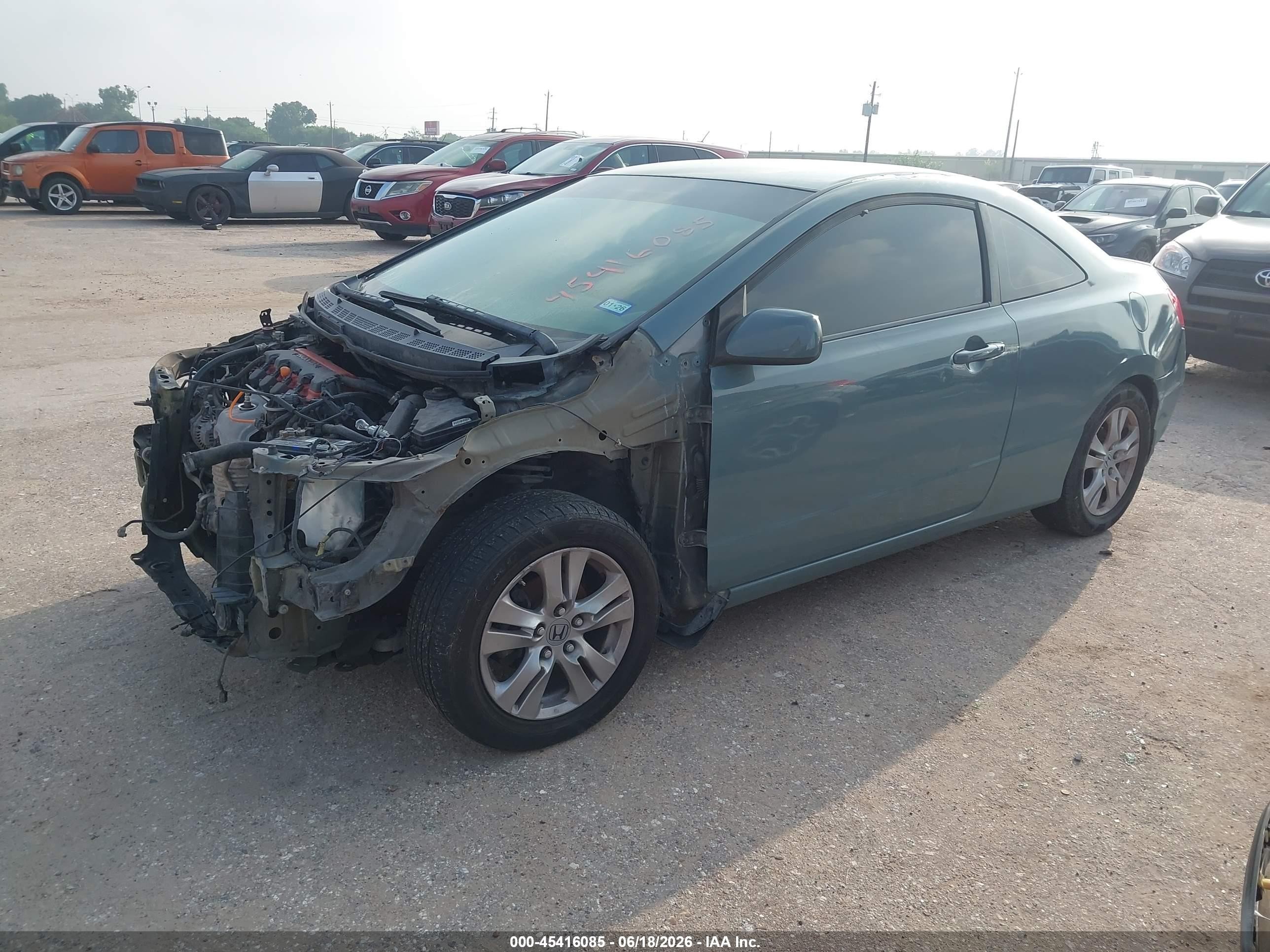 2007 Honda Civic Lx Light Blue vin: 2HGFG12607H538122