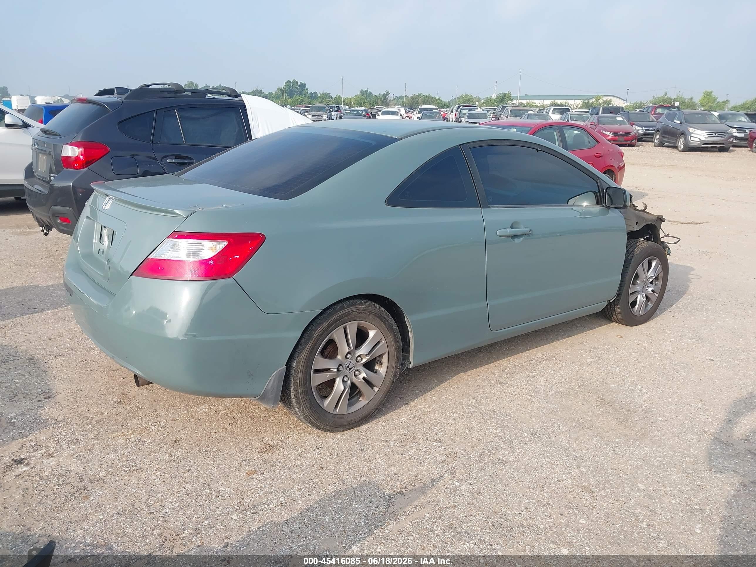 2007 Honda Civic Lx Light Blue vin: 2HGFG12607H538122