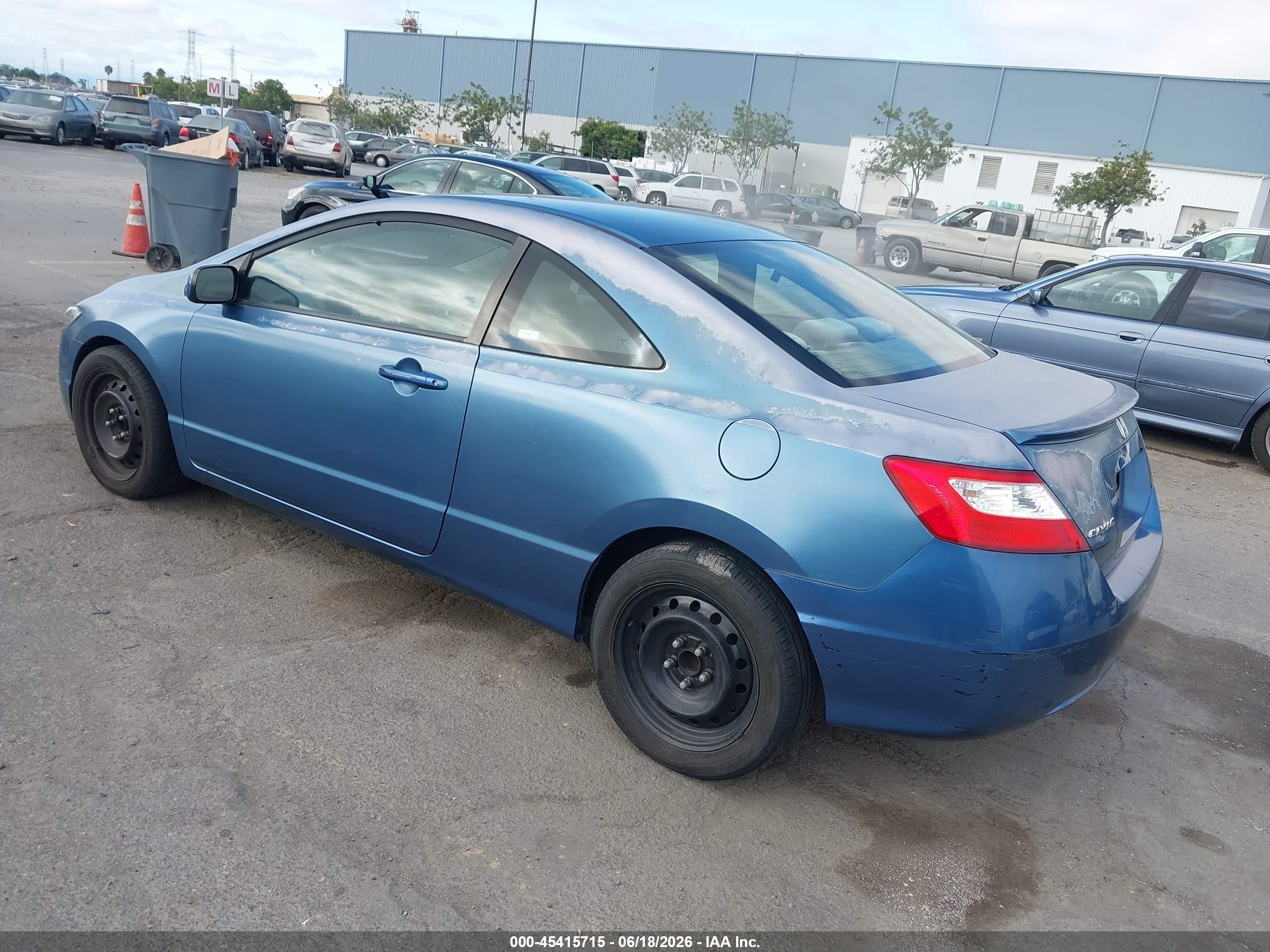 2007 Honda Civic Lx Light Blue vin: 2HGFG12607H542963