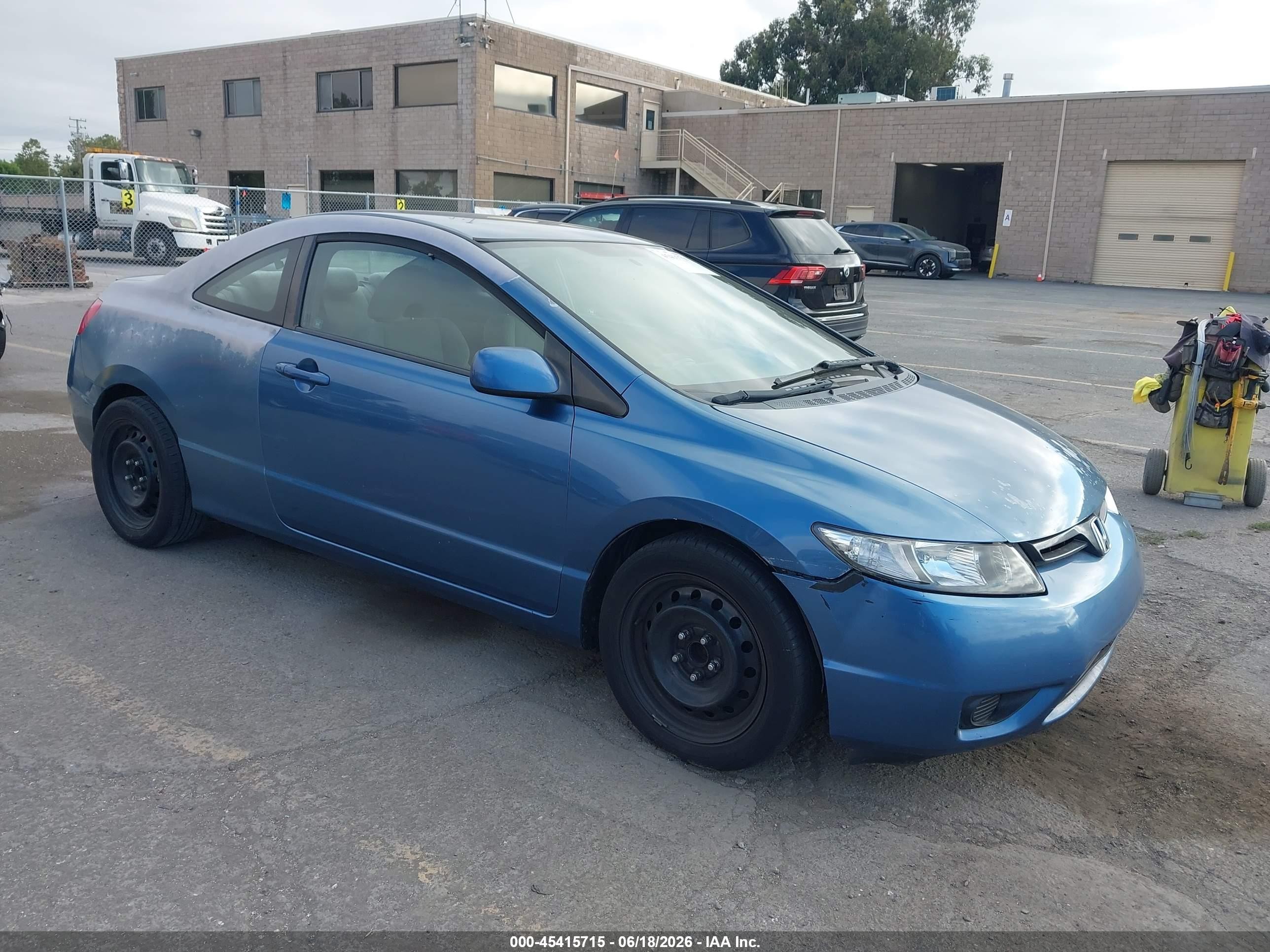2007 Honda Civic Lx Light Blue vin: 2HGFG12607H542963