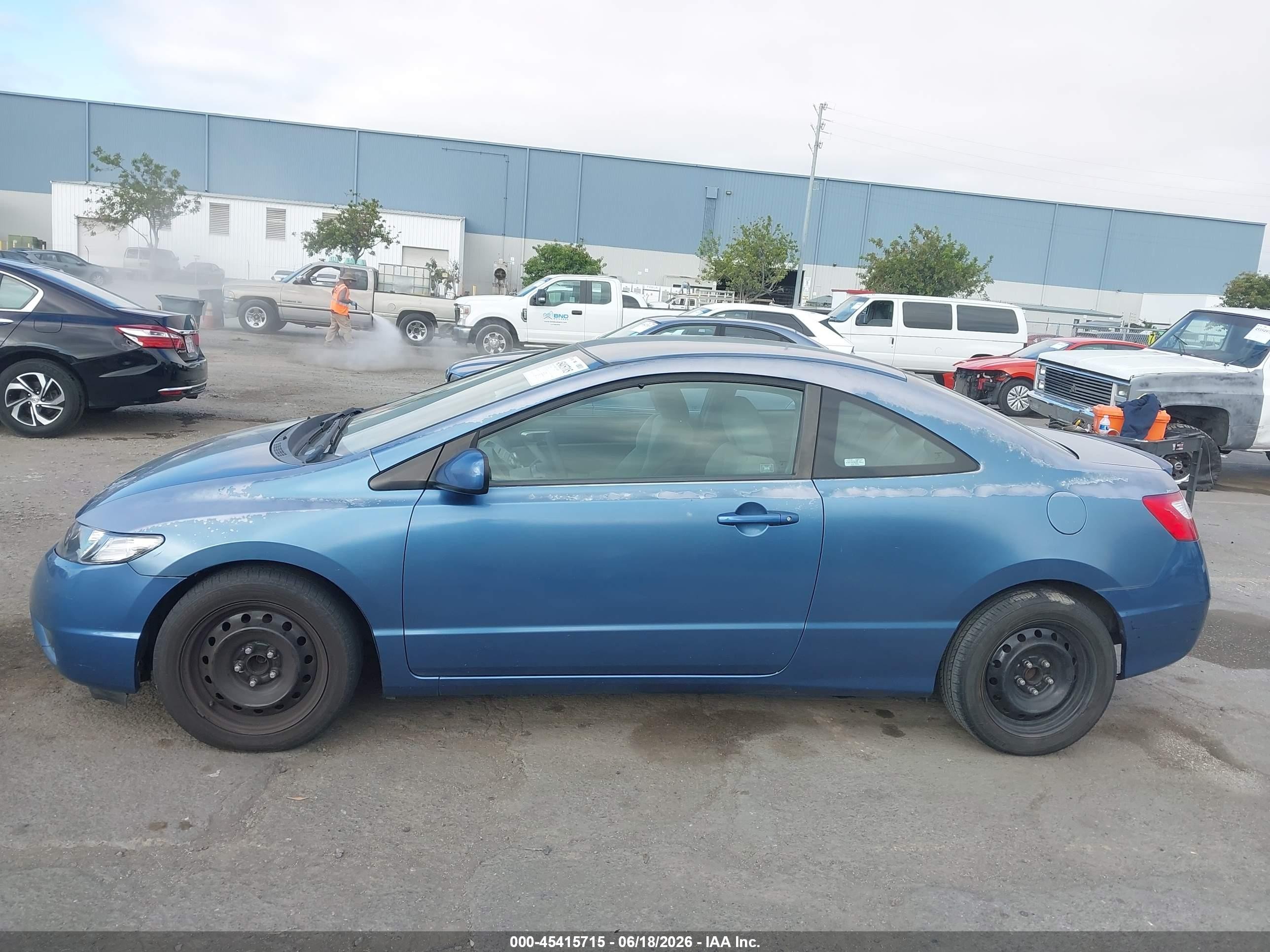 2007 Honda Civic Lx Light Blue vin: 2HGFG12607H542963