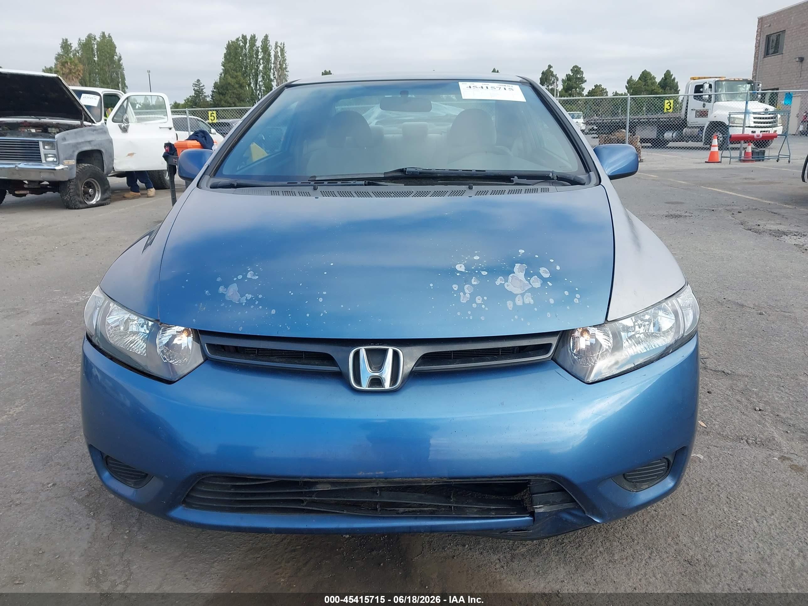 2007 Honda Civic Lx Light Blue vin: 2HGFG12607H542963