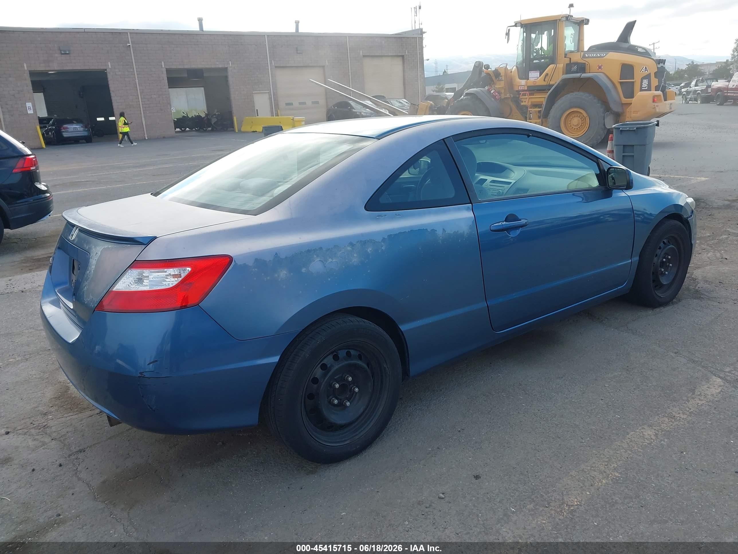 2007 Honda Civic Lx Light Blue vin: 2HGFG12607H542963