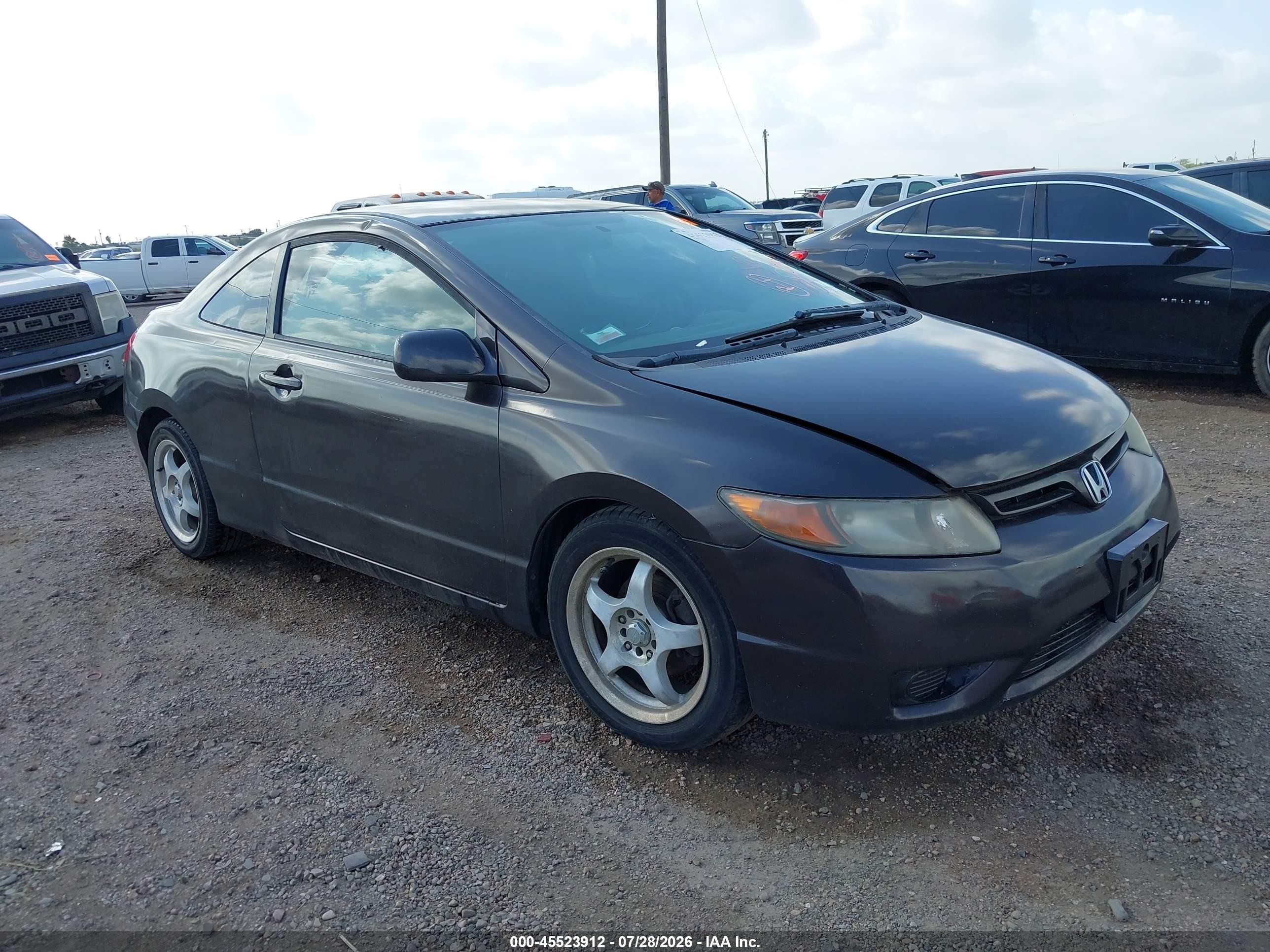 2007 Honda Civic Lx Black vin: 2HGFG12607H561576