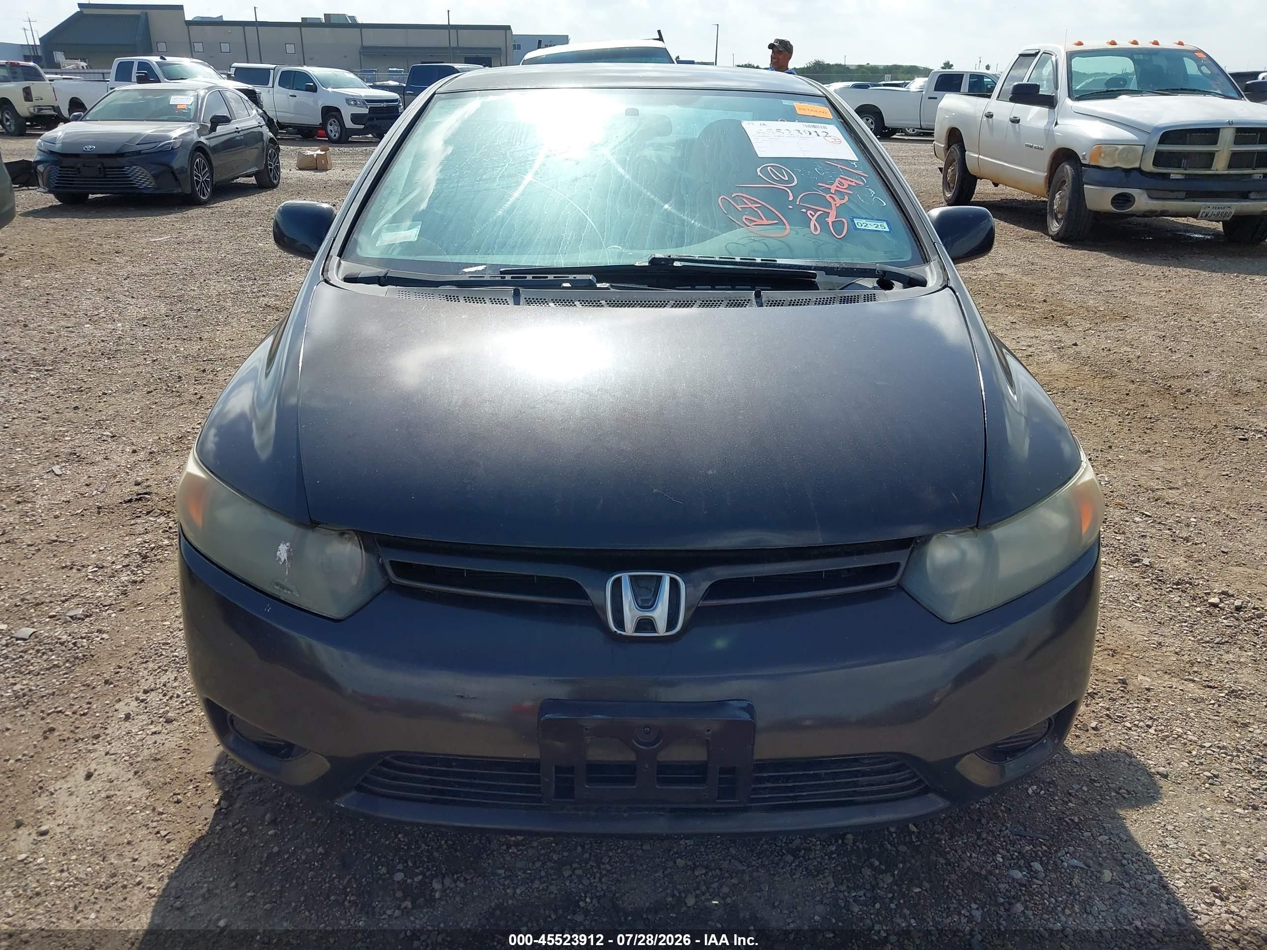 2007 Honda Civic Lx Black vin: 2HGFG12607H561576