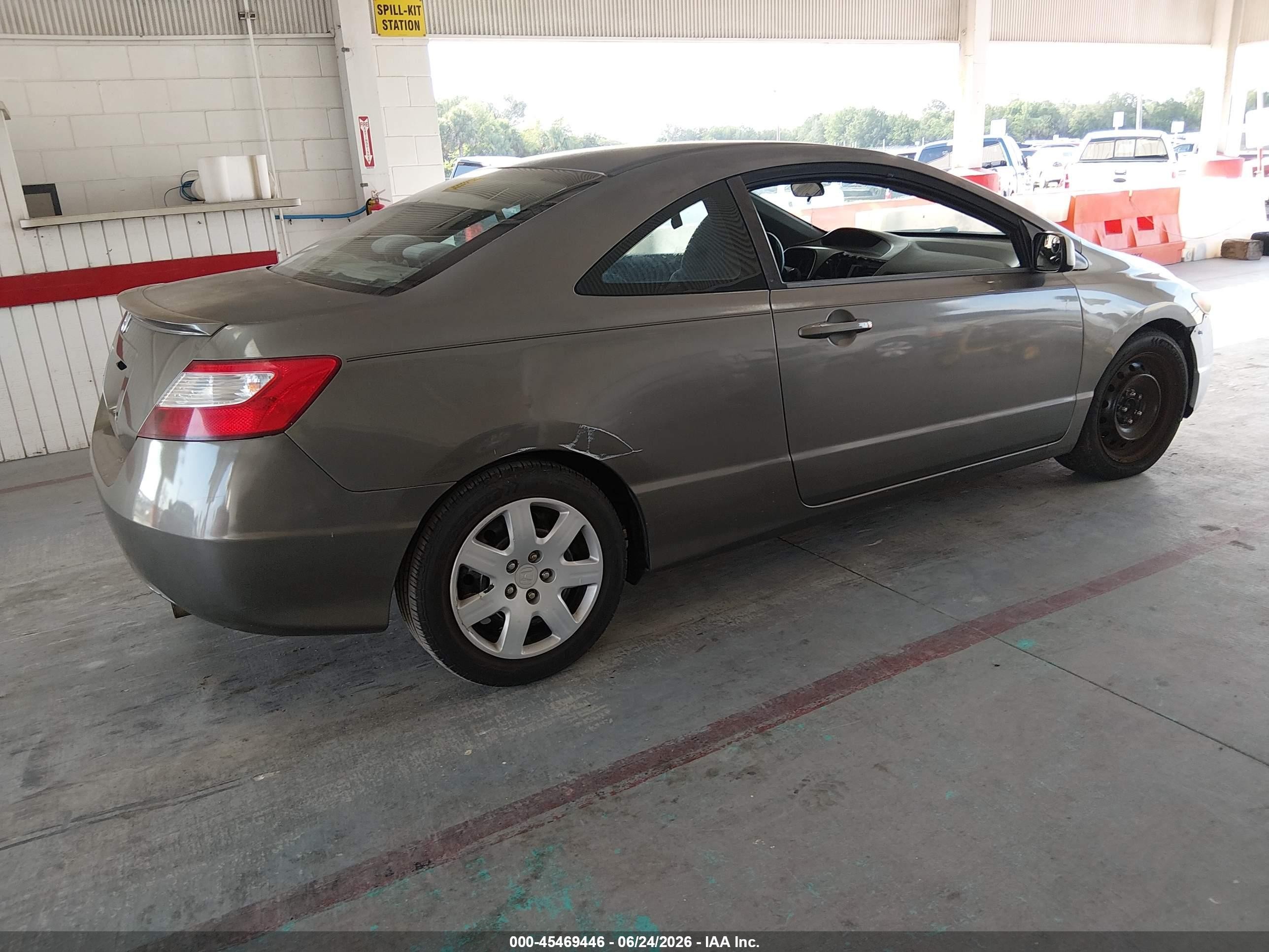 2007 Honda Civic Lx Gray vin: 2HGFG12607H563117