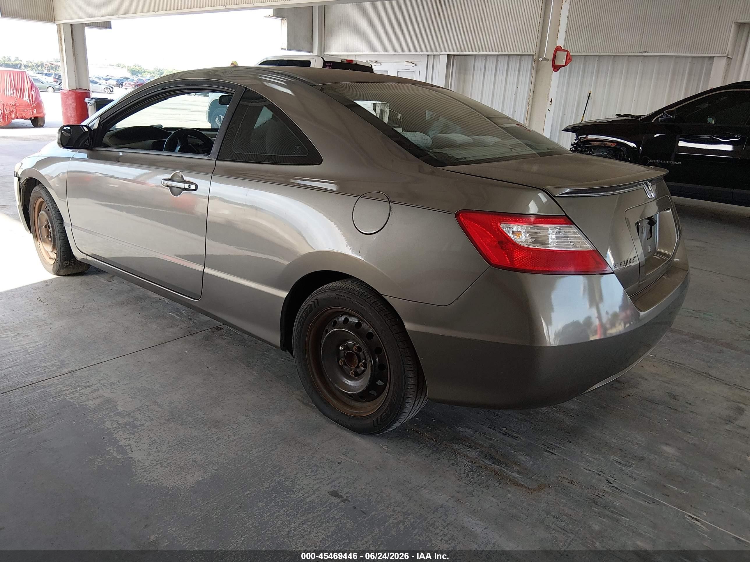 2007 Honda Civic Lx Gray vin: 2HGFG12607H563117