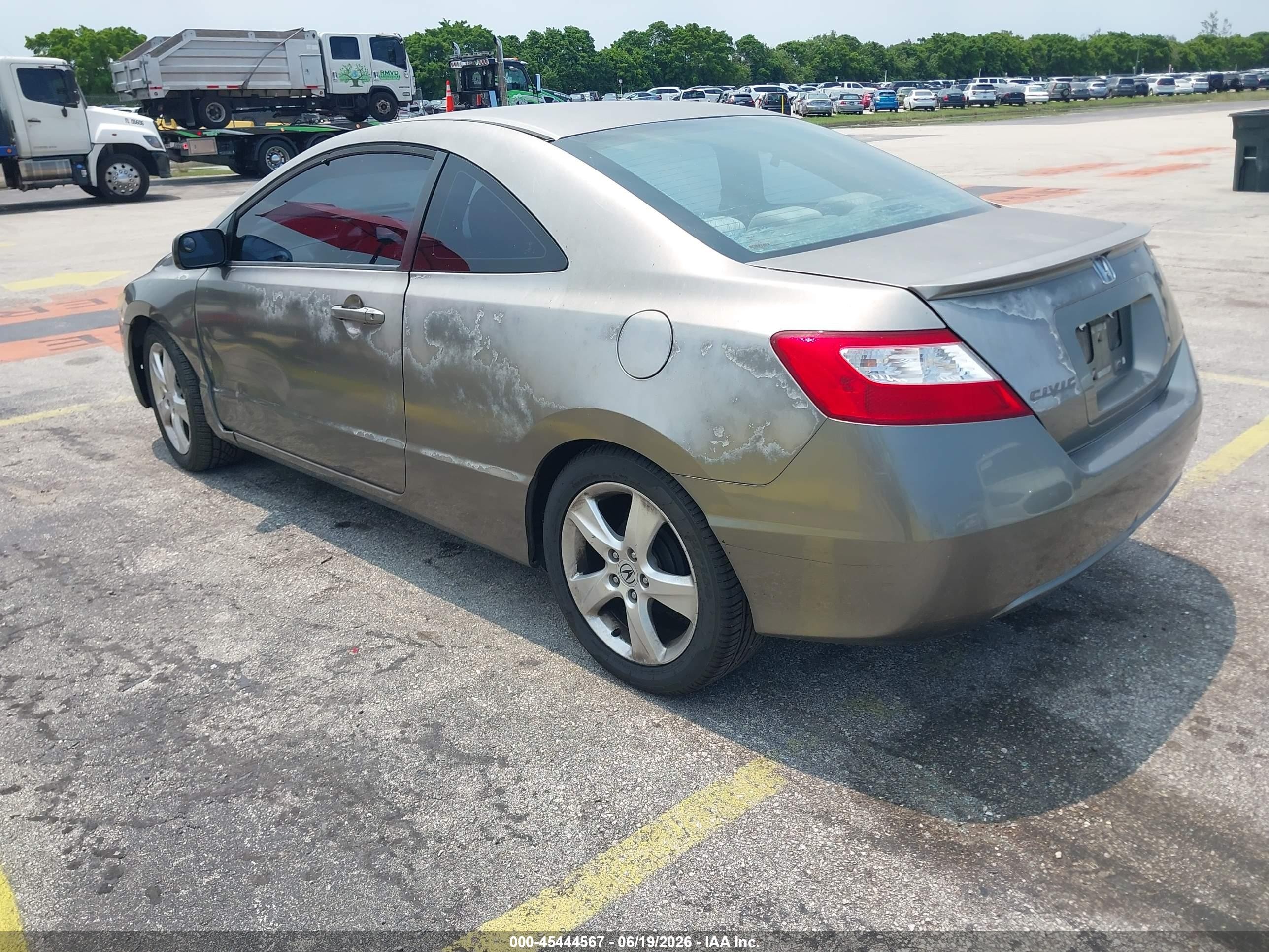 2007 Honda Civic Lx Gray vin: 2HGFG12607H581732
