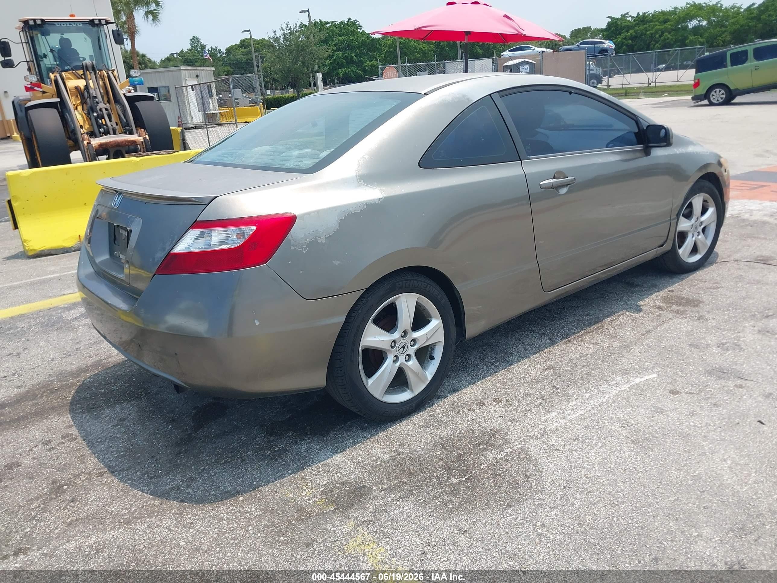 2007 Honda Civic Lx Gray vin: 2HGFG12607H581732