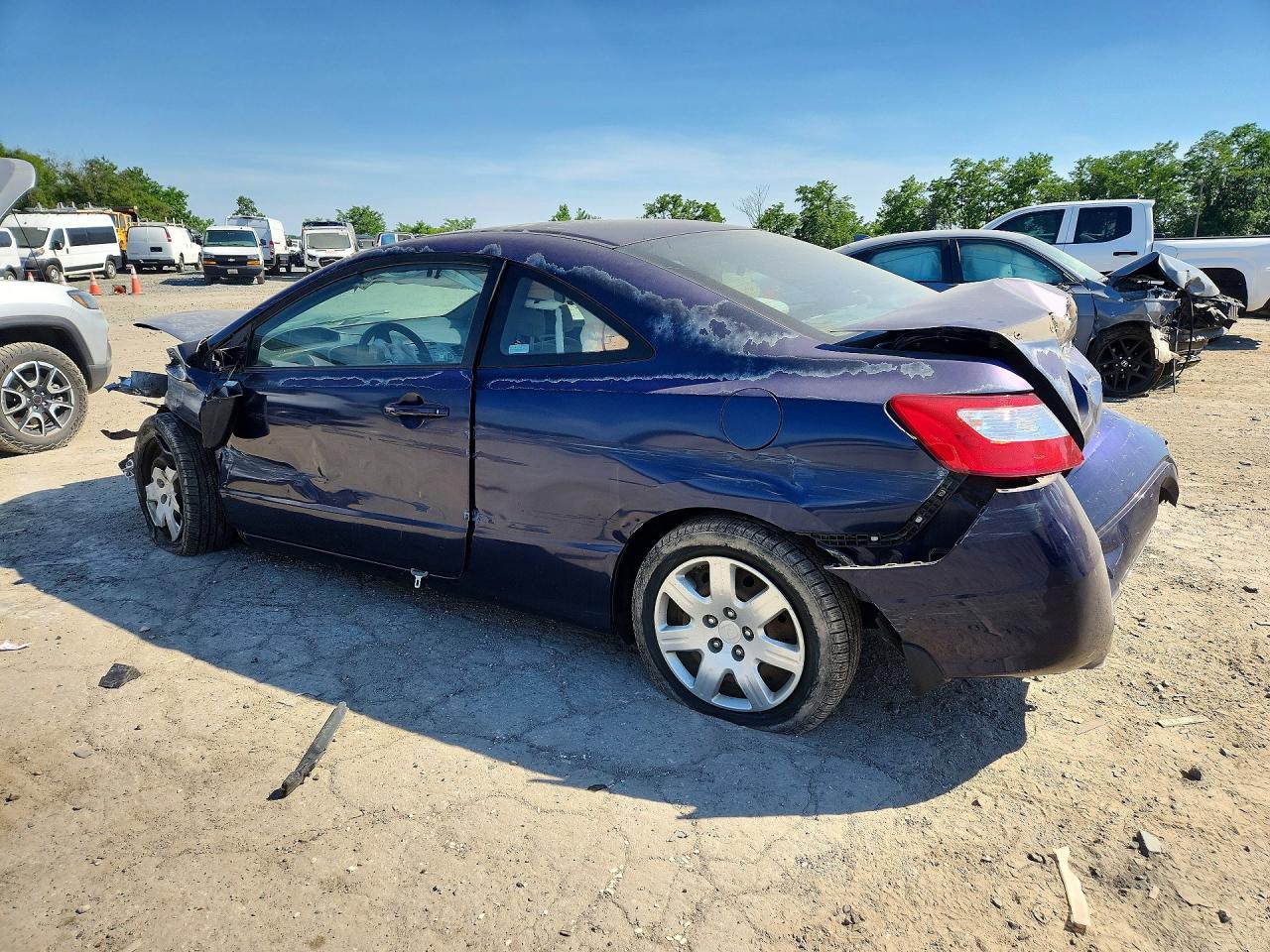 2008 Honda Civic Lx Blue vin: 2HGFG12608H501279
