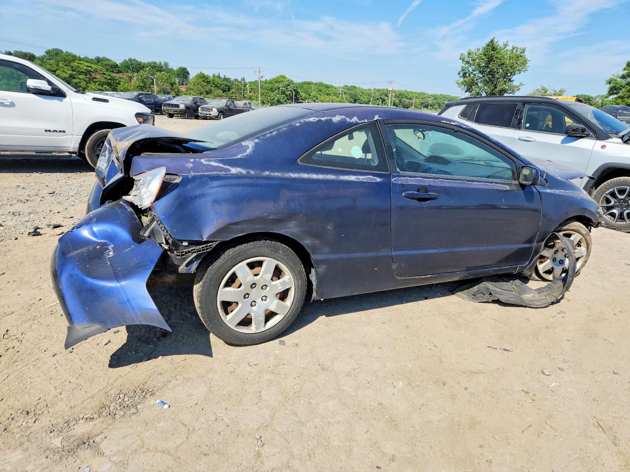 2008 Honda Civic Lx Blue vin: 2HGFG12608H501279