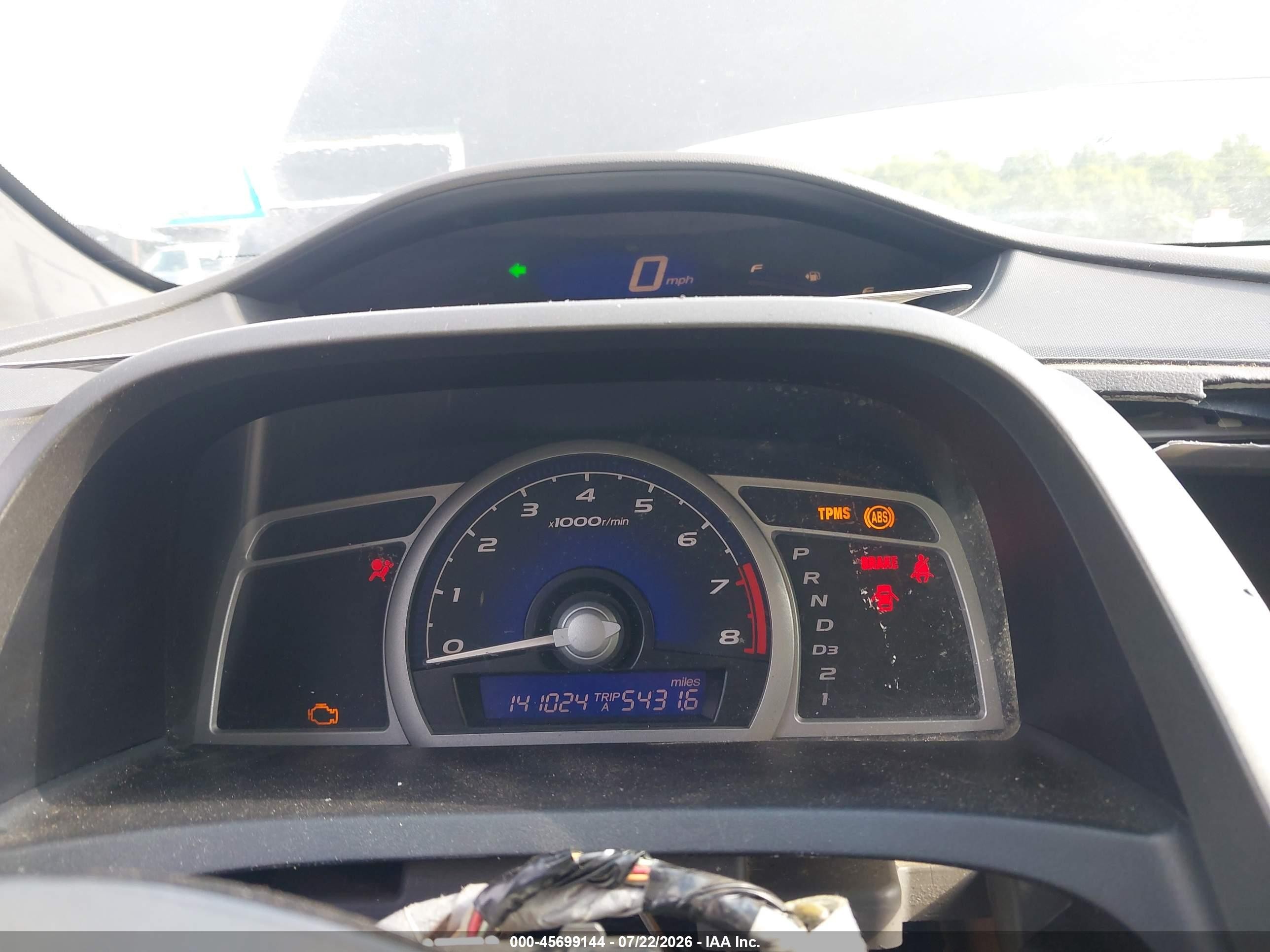 2008 Honda Civic Lx Blue vin: 2HGFG12608H515117