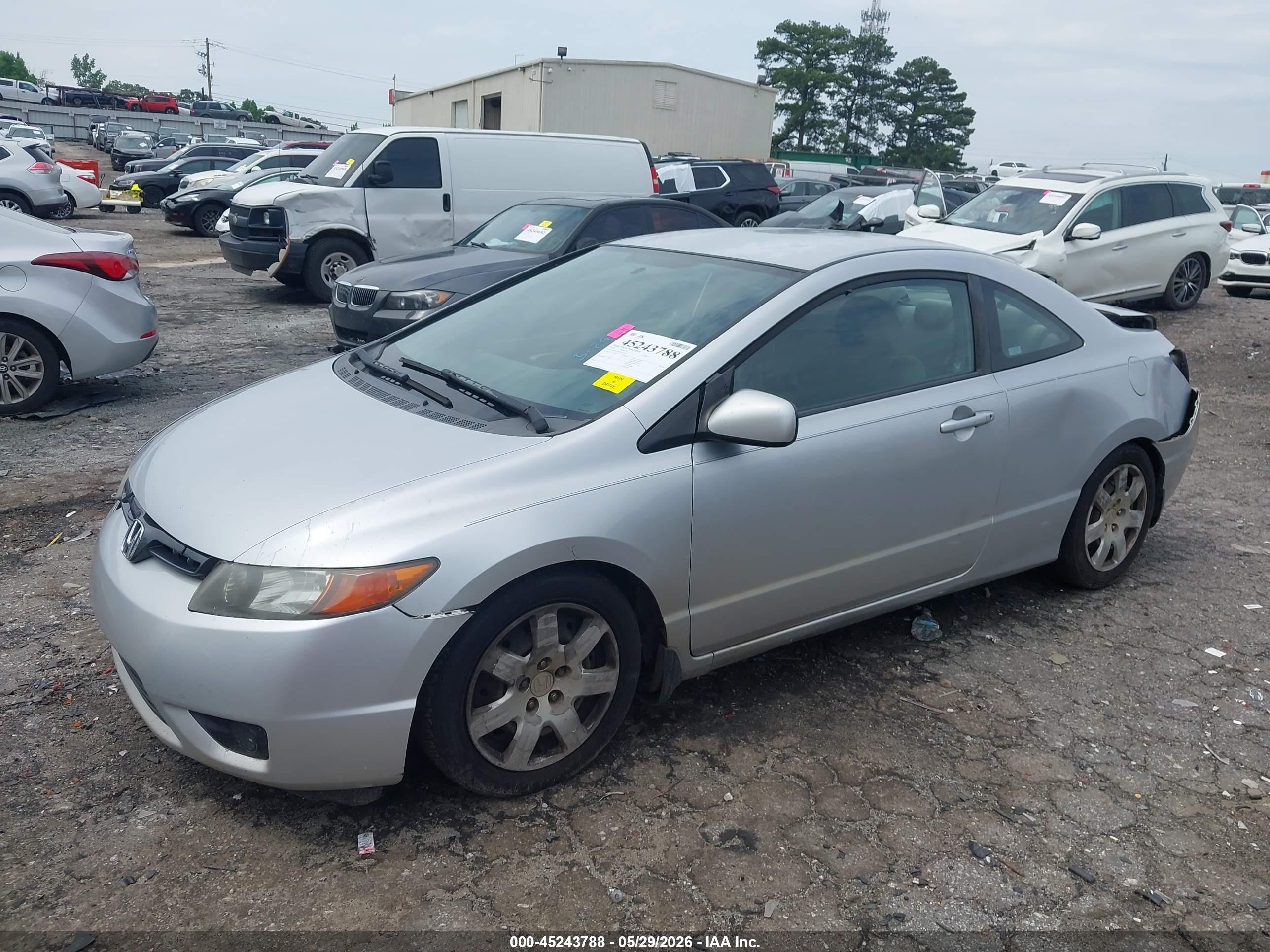 2008 Honda Civic Lx Серебряный vin: 2HGFG12608H521919