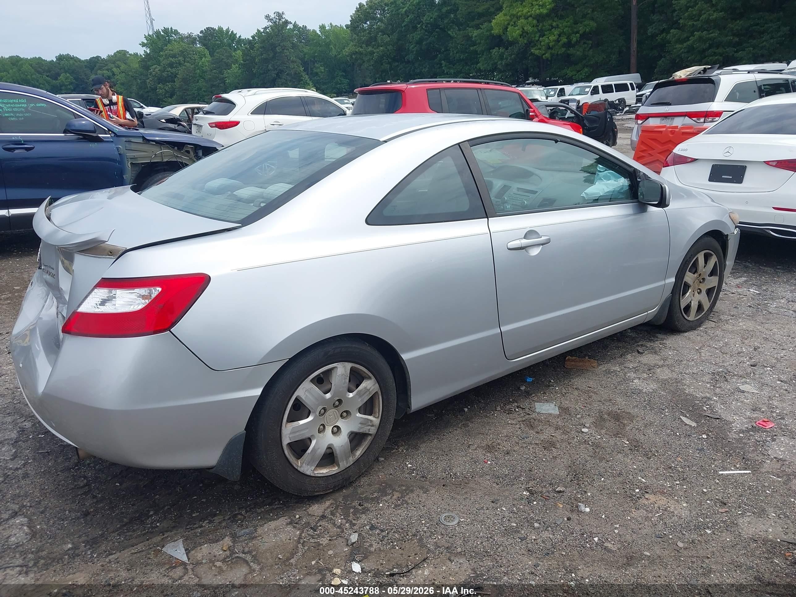 2008 Honda Civic Lx Серебряный vin: 2HGFG12608H521919