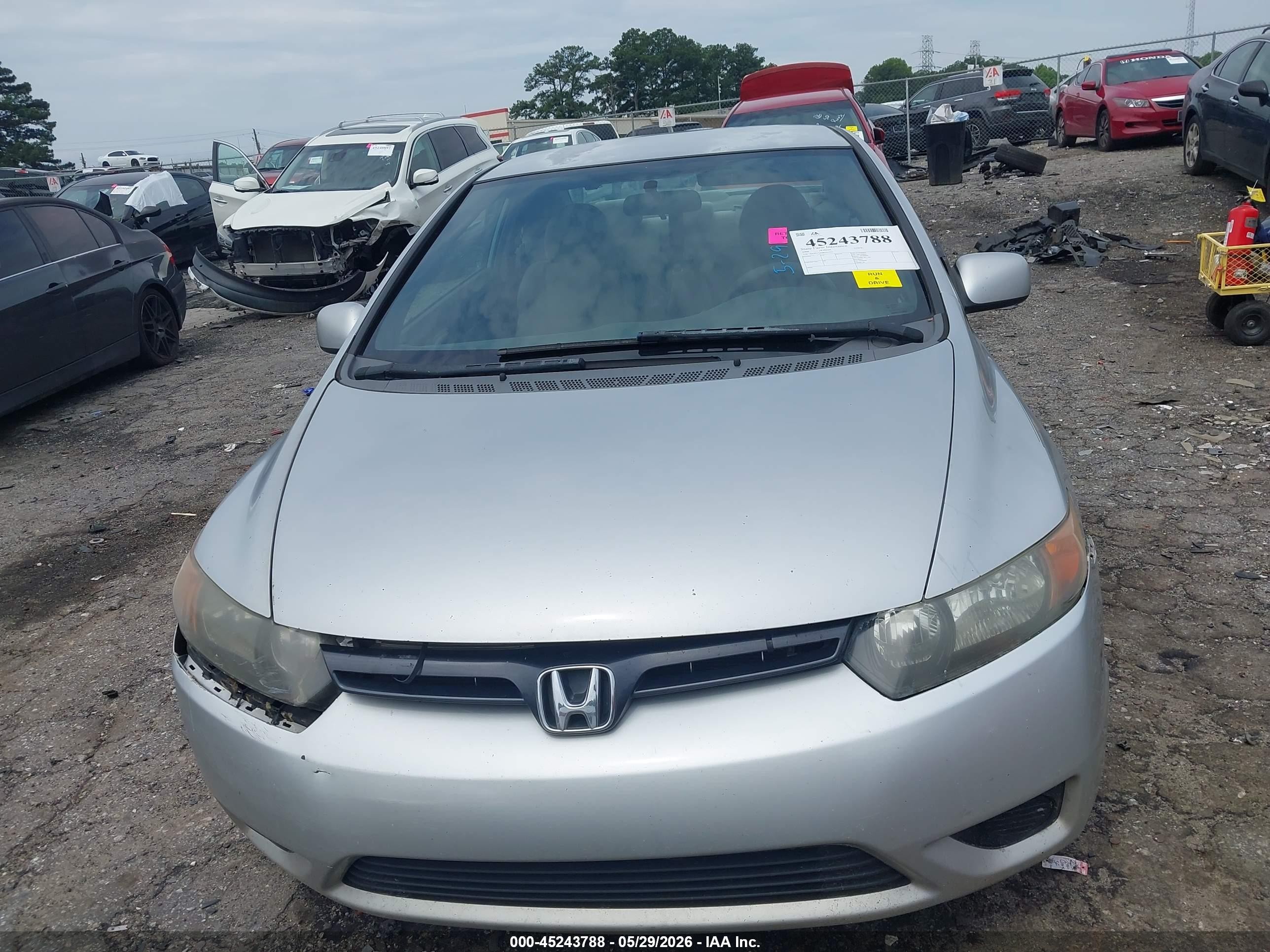 2008 Honda Civic Lx Серебряный vin: 2HGFG12608H521919