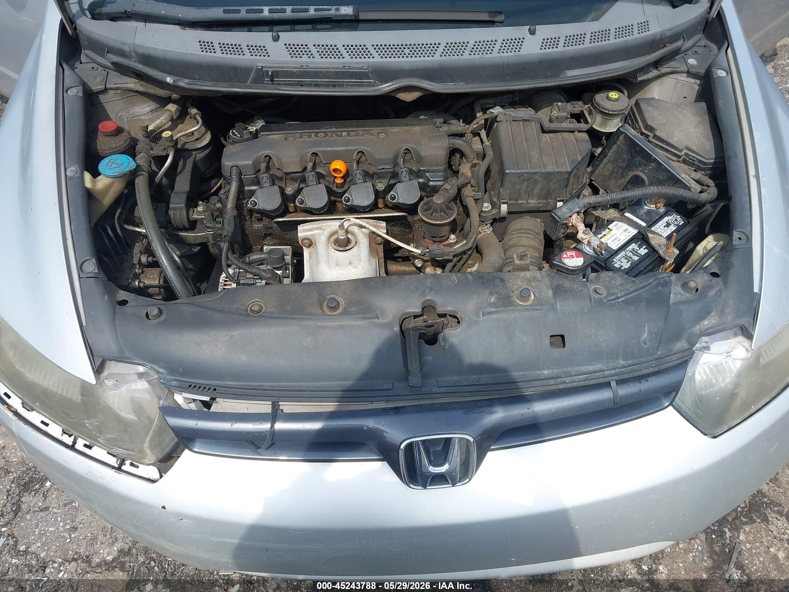 2008 Honda Civic Lx Серебряный vin: 2HGFG12608H521919
