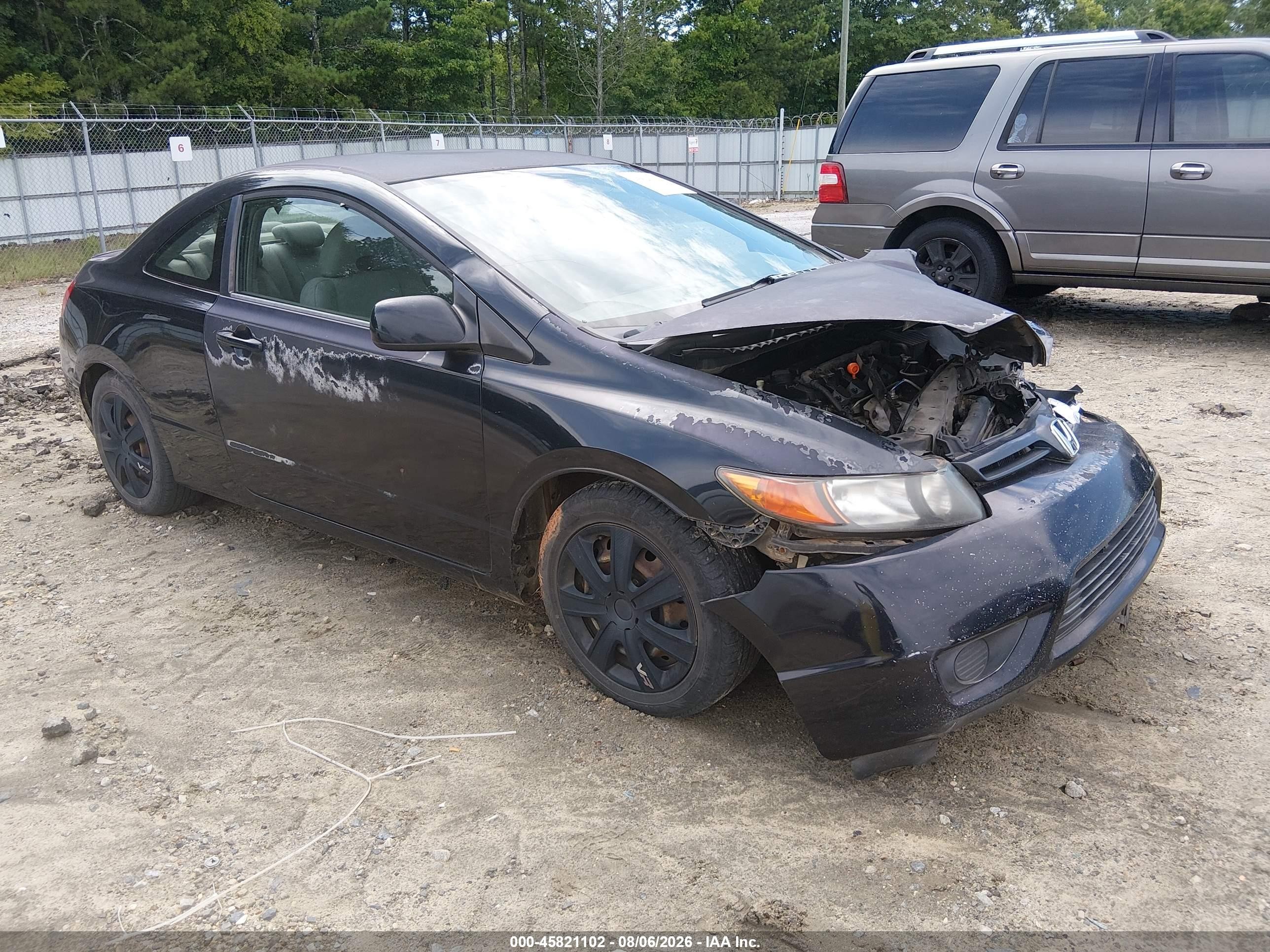 2008 Honda Civic Lx Black vin: 2HGFG12608H575687