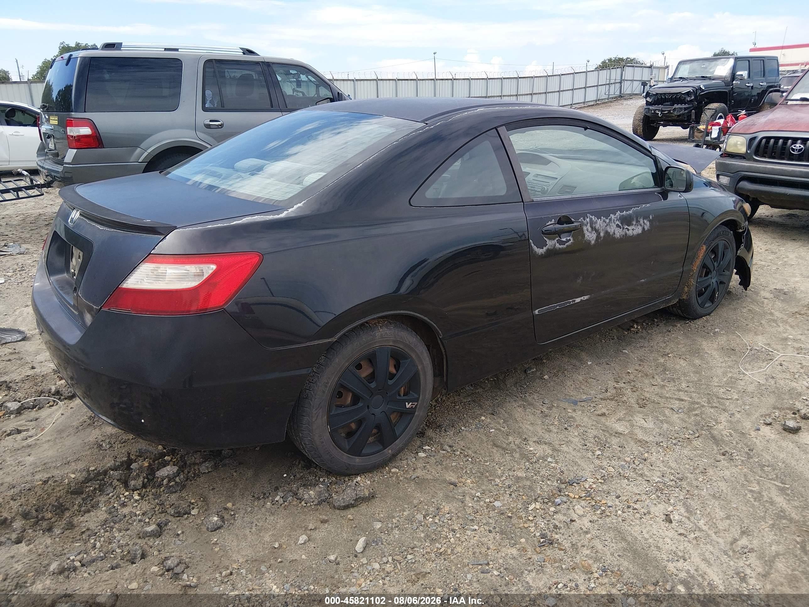 2008 Honda Civic Lx Black vin: 2HGFG12608H575687