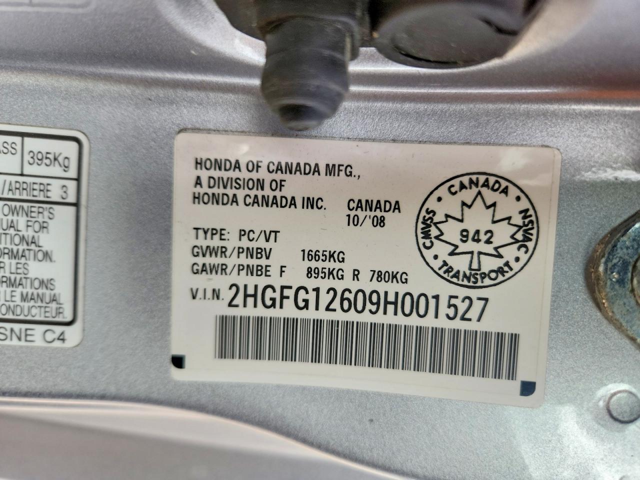 2009 Honda Civic Lx Silver vin: 2HGFG12609H001527