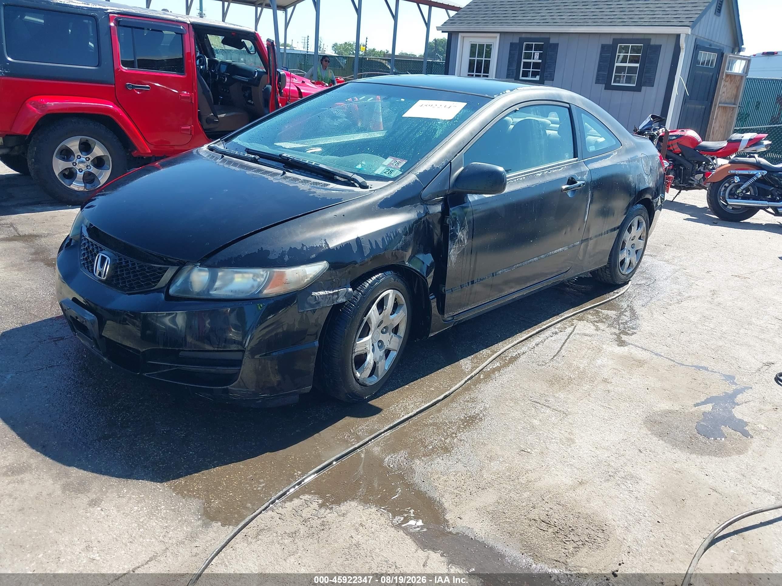 2009 Honda Civic Lx Black vin: 2HGFG12609H534560
