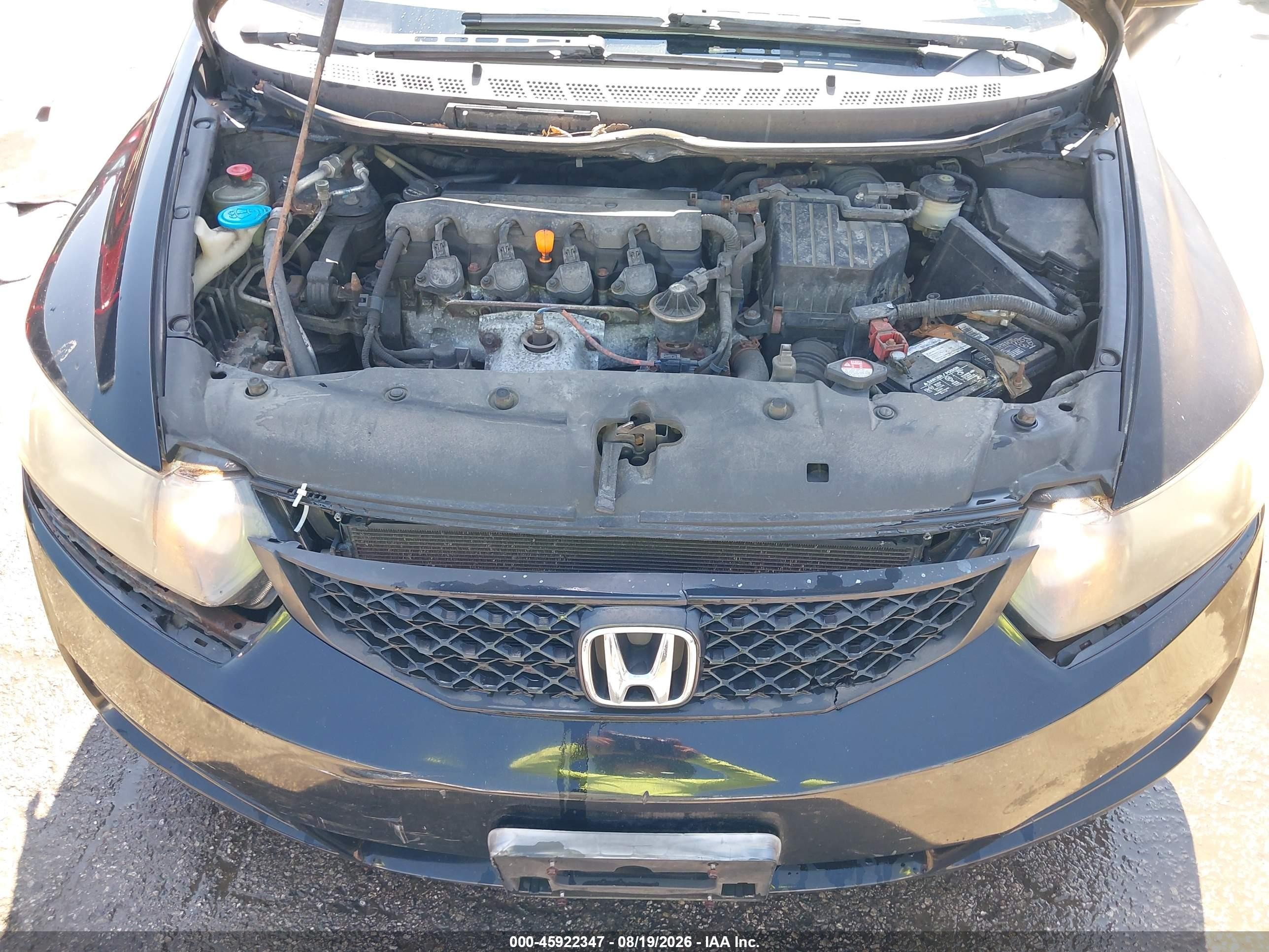 2009 Honda Civic Lx Black vin: 2HGFG12609H534560